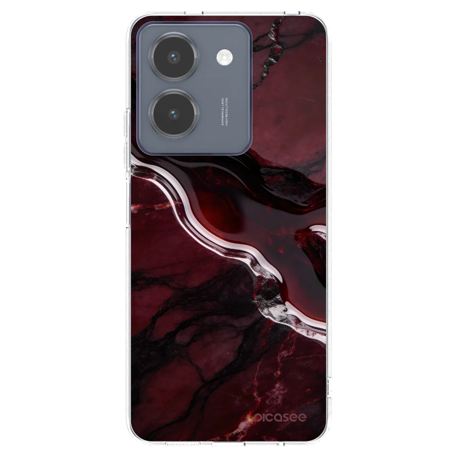 Picasee διαφανής θήκη σιλικόνης Vivo Y36 4G - Cherry stone