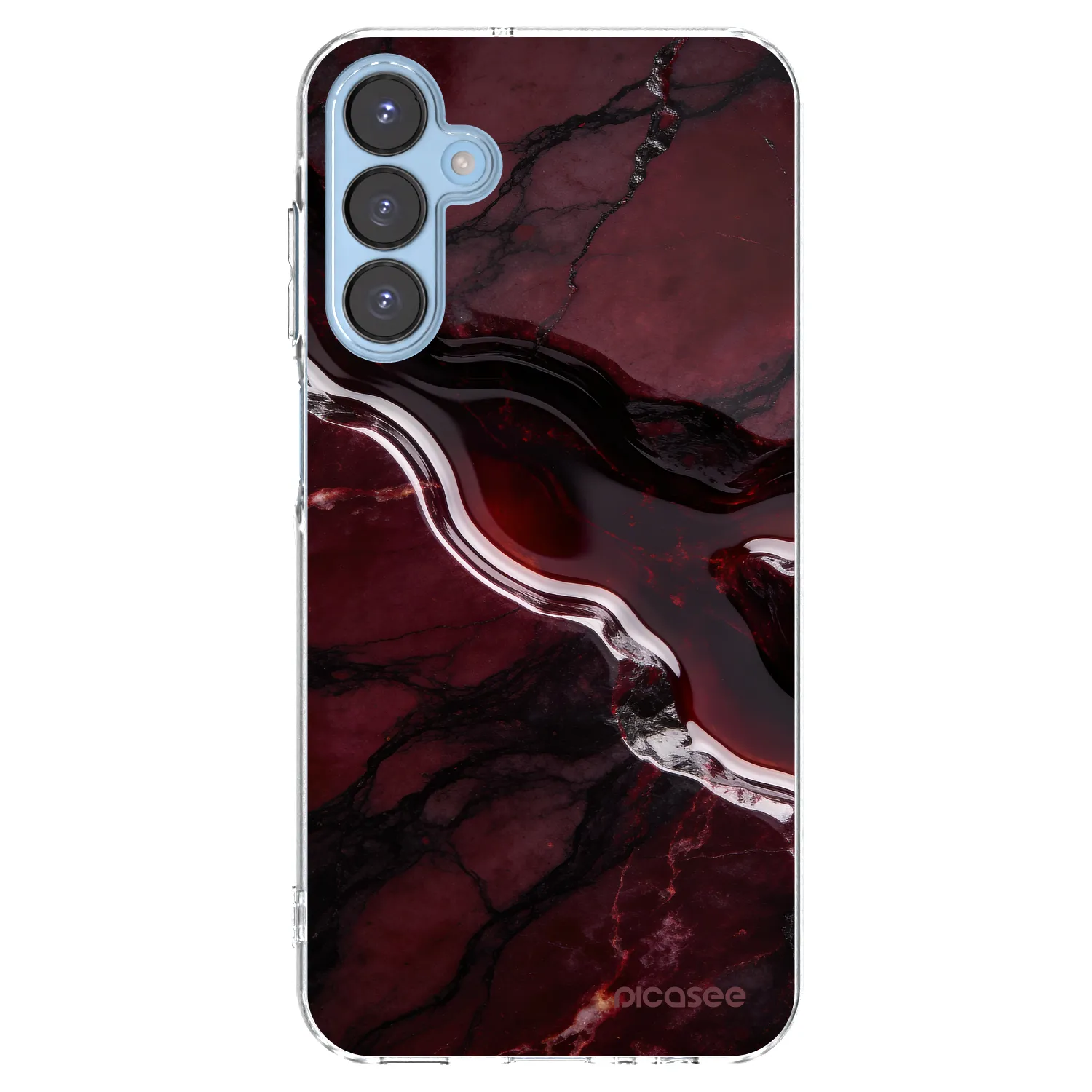 Picasee διαφανής θήκη σιλικόνης Samsung Galaxy A15 A156B 5G - Cherry stone