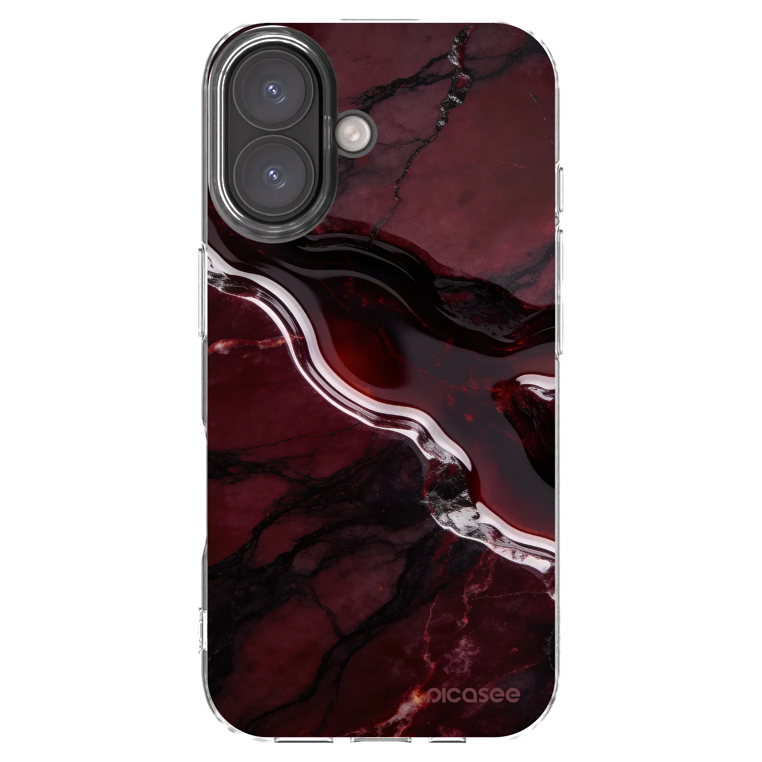 Picasee διαφανής θήκη σιλικόνης Apple iPhone 16 - Cherry stone