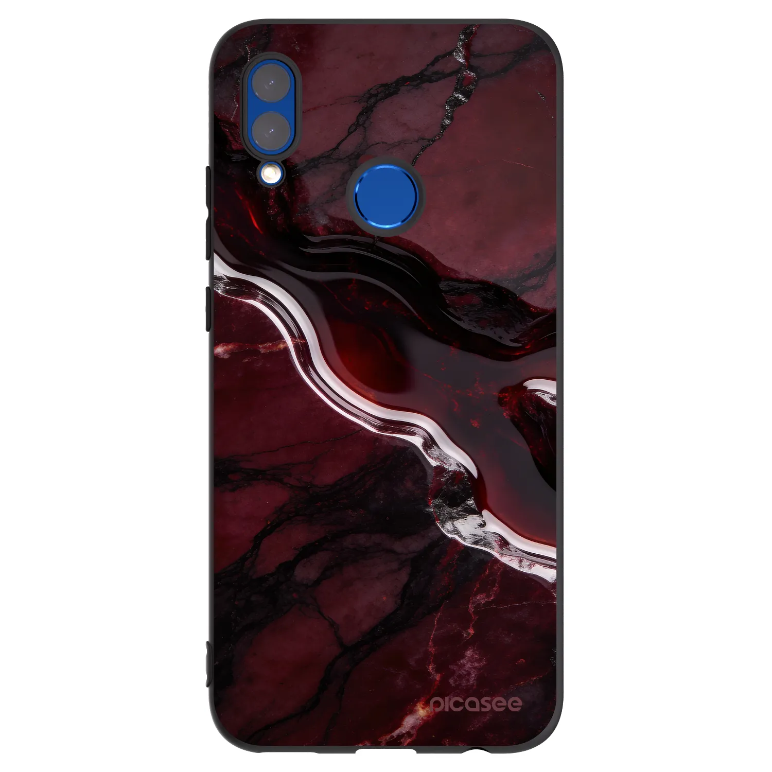 Picasee Μαύρη θήκη σιλικόνης για Honor 10 Lite - Cherry stone