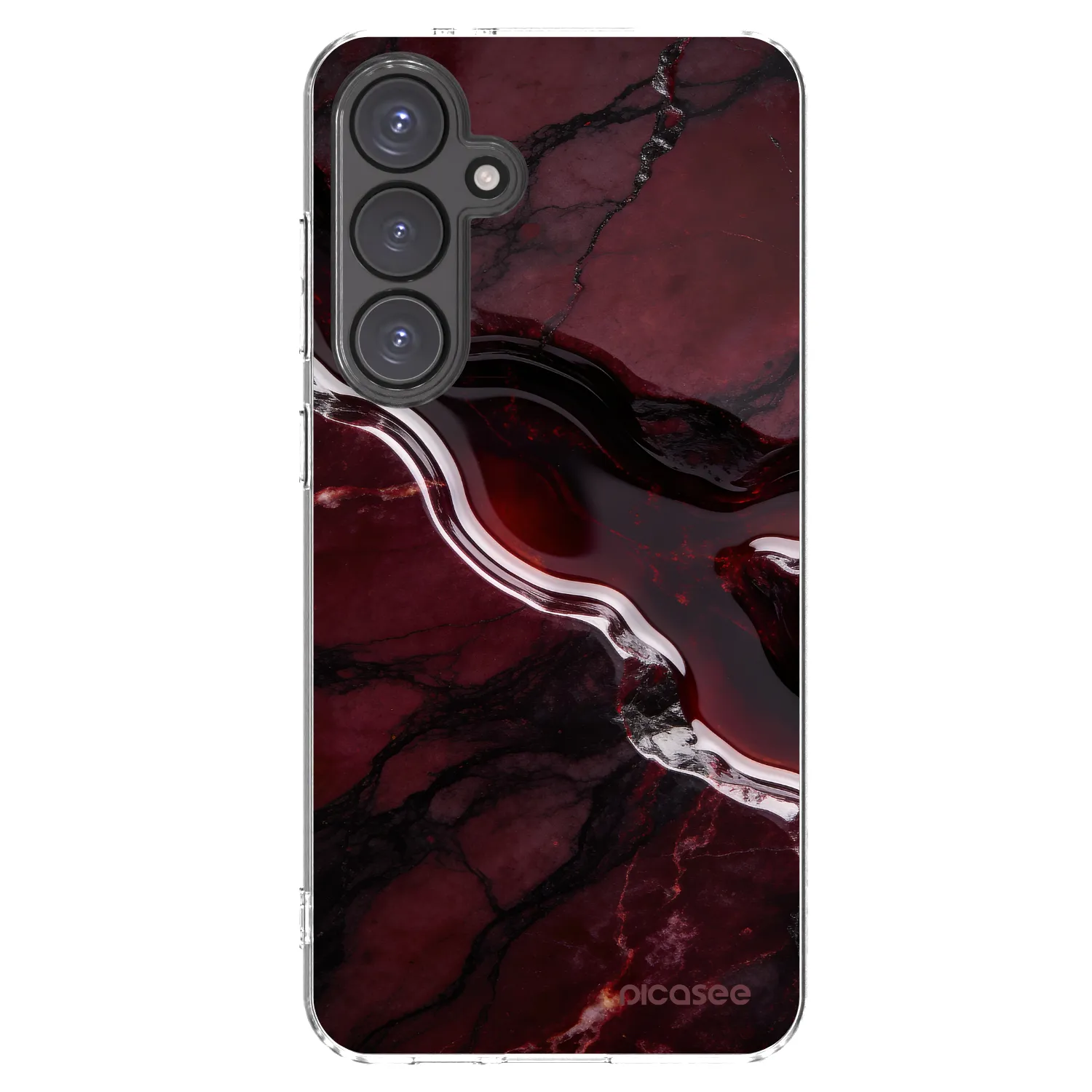 Picasee διαφανής θήκη σιλικόνης Samsung Galaxy S24 FE S721B - Cherry stone