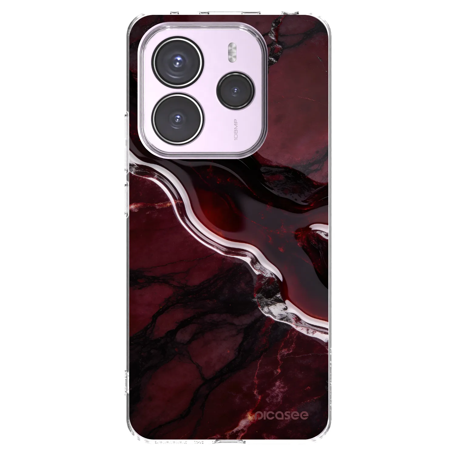 Picasee διαφανής θήκη σιλικόνης Xiaomi Redmi Note 14 5G - Cherry stone