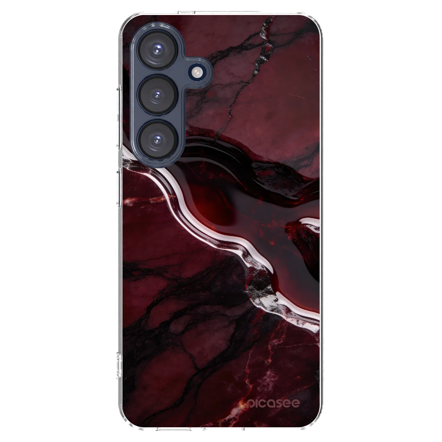 Picasee διαφανής θήκη σιλικόνης Samsung Galaxy S25 5G - Cherry stone