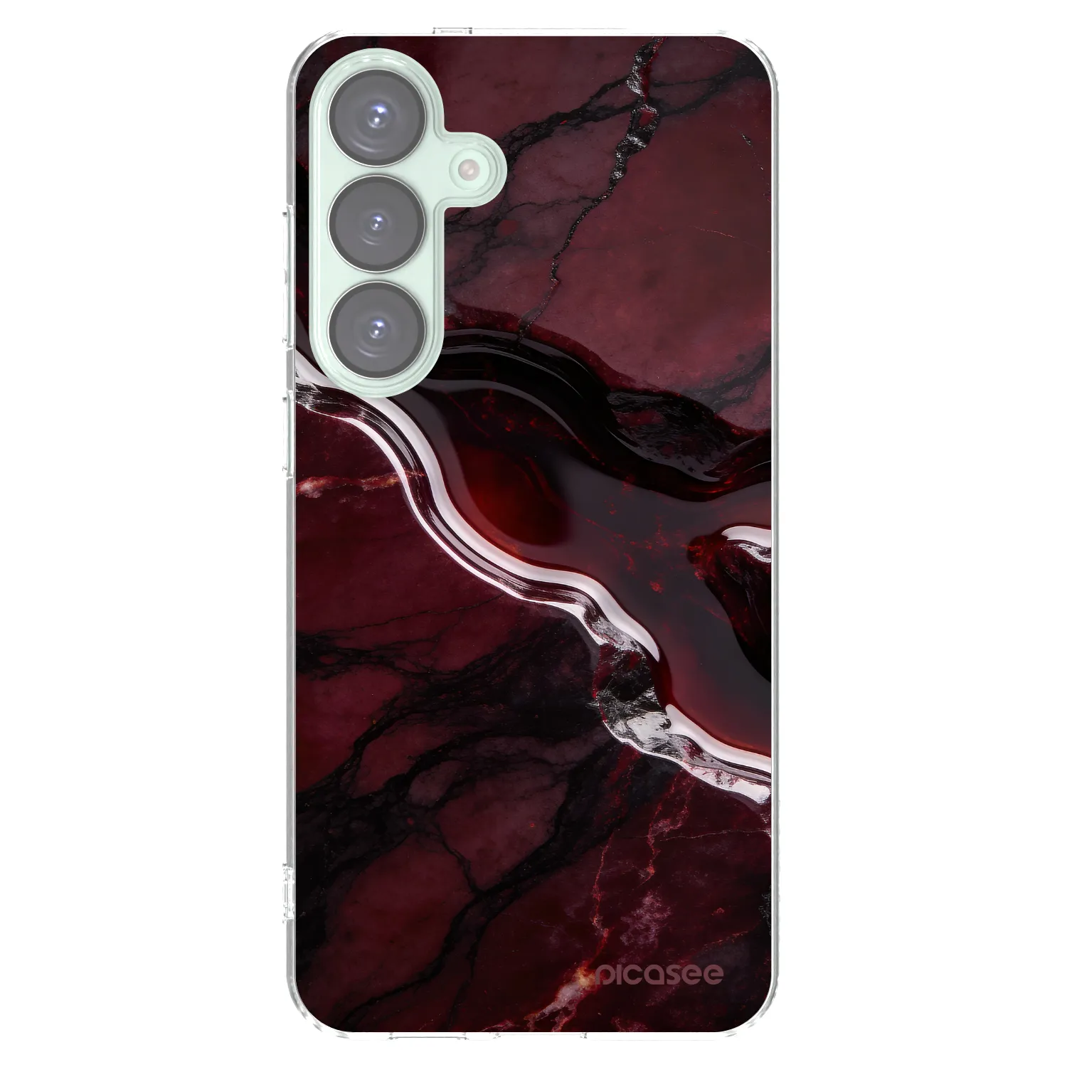 Picasee διαφανής θήκη σιλικόνης Samsung Galaxy S25+ 5G - Cherry stone