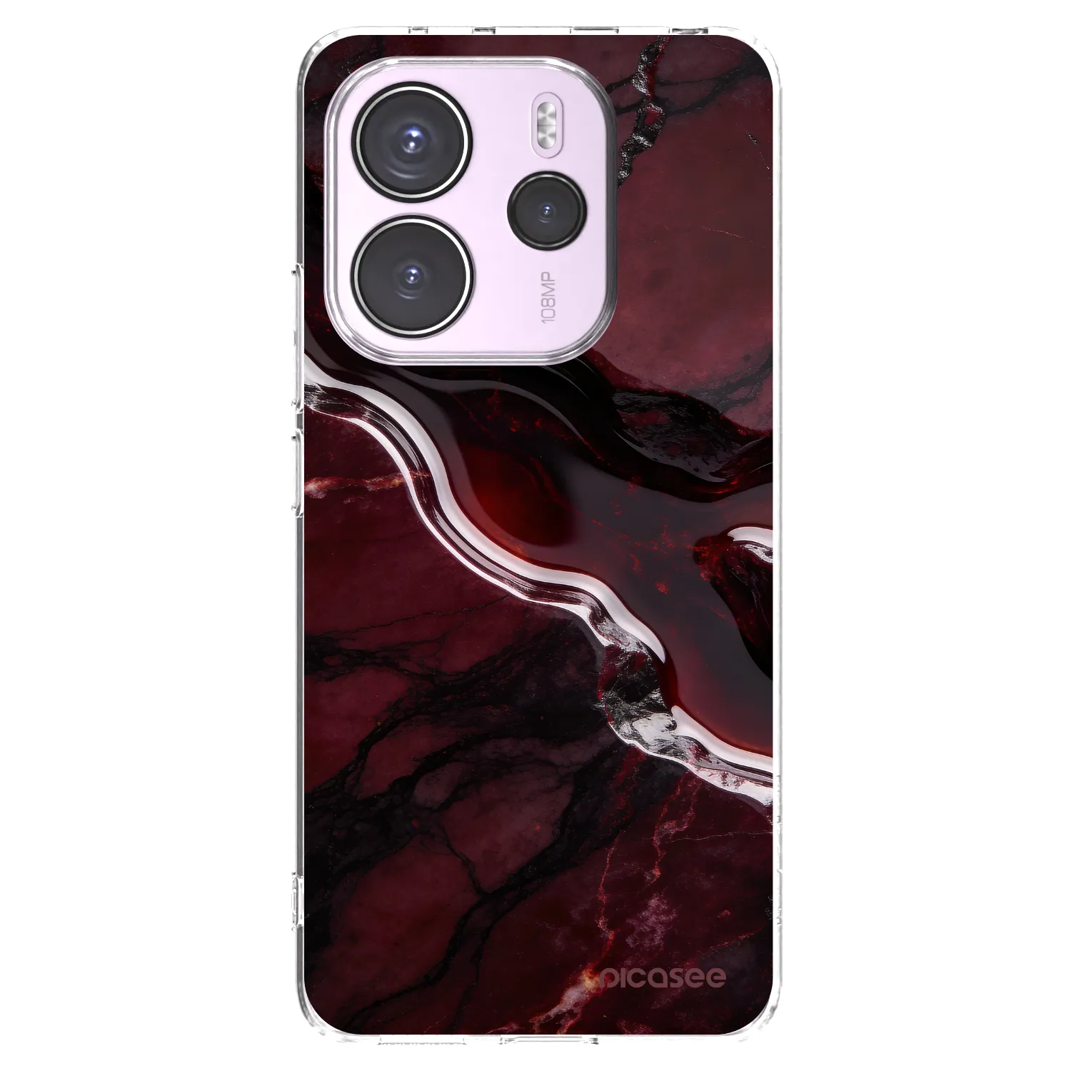 Picasee διαφανής θήκη σιλικόνης Xiaomi Redmi Note 14 4G - Cherry stone