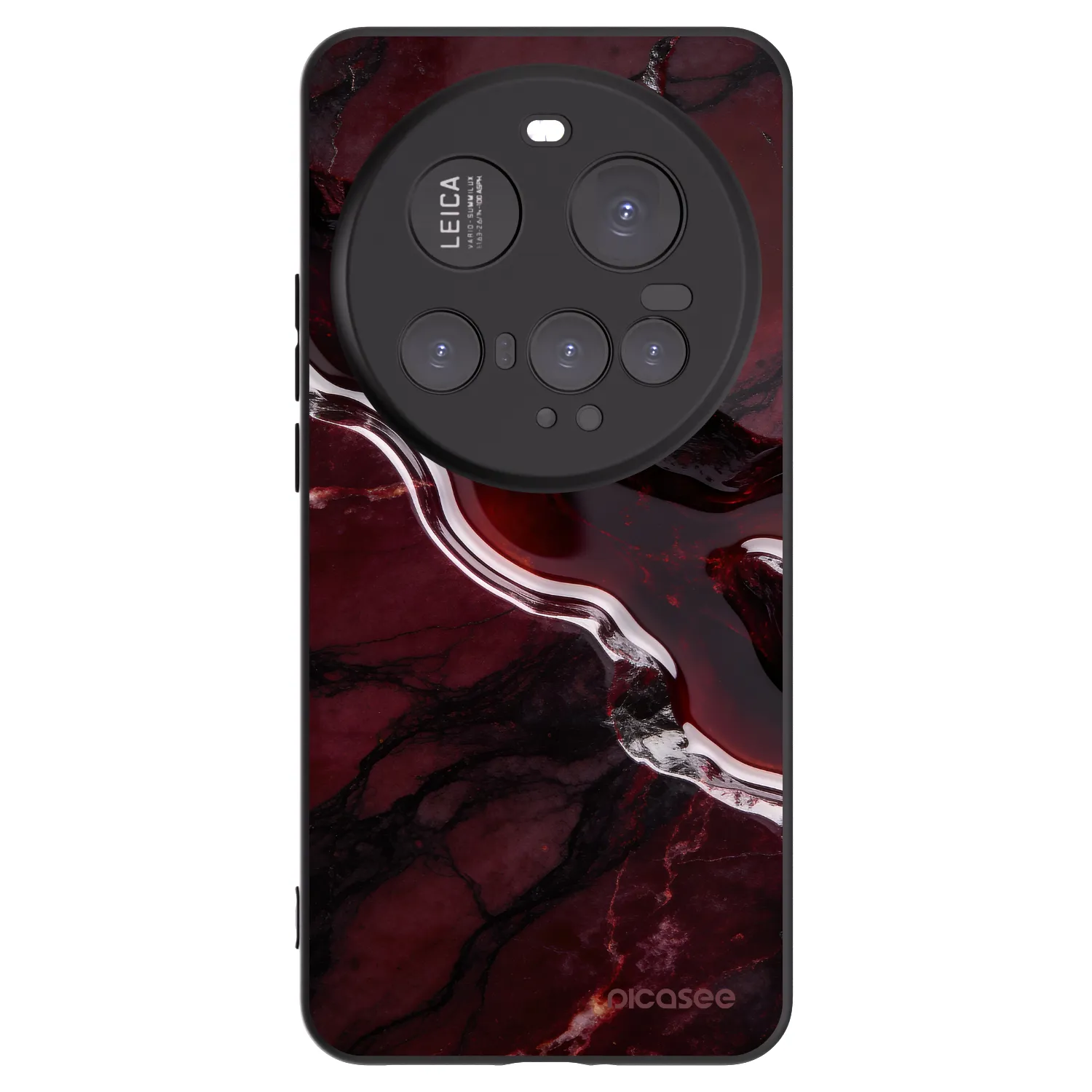 Picasee Μαύρη θήκη σιλικόνης για Xiaomi 15 Ultra - Cherry stone