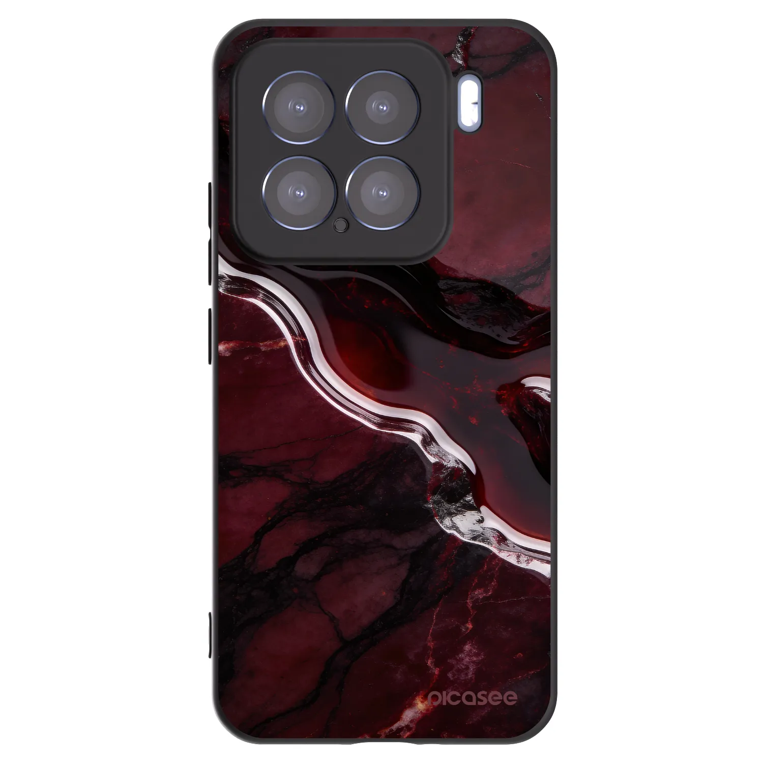 Picasee Μαύρη θήκη σιλικόνης για Xiaomi 15 - Cherry stone