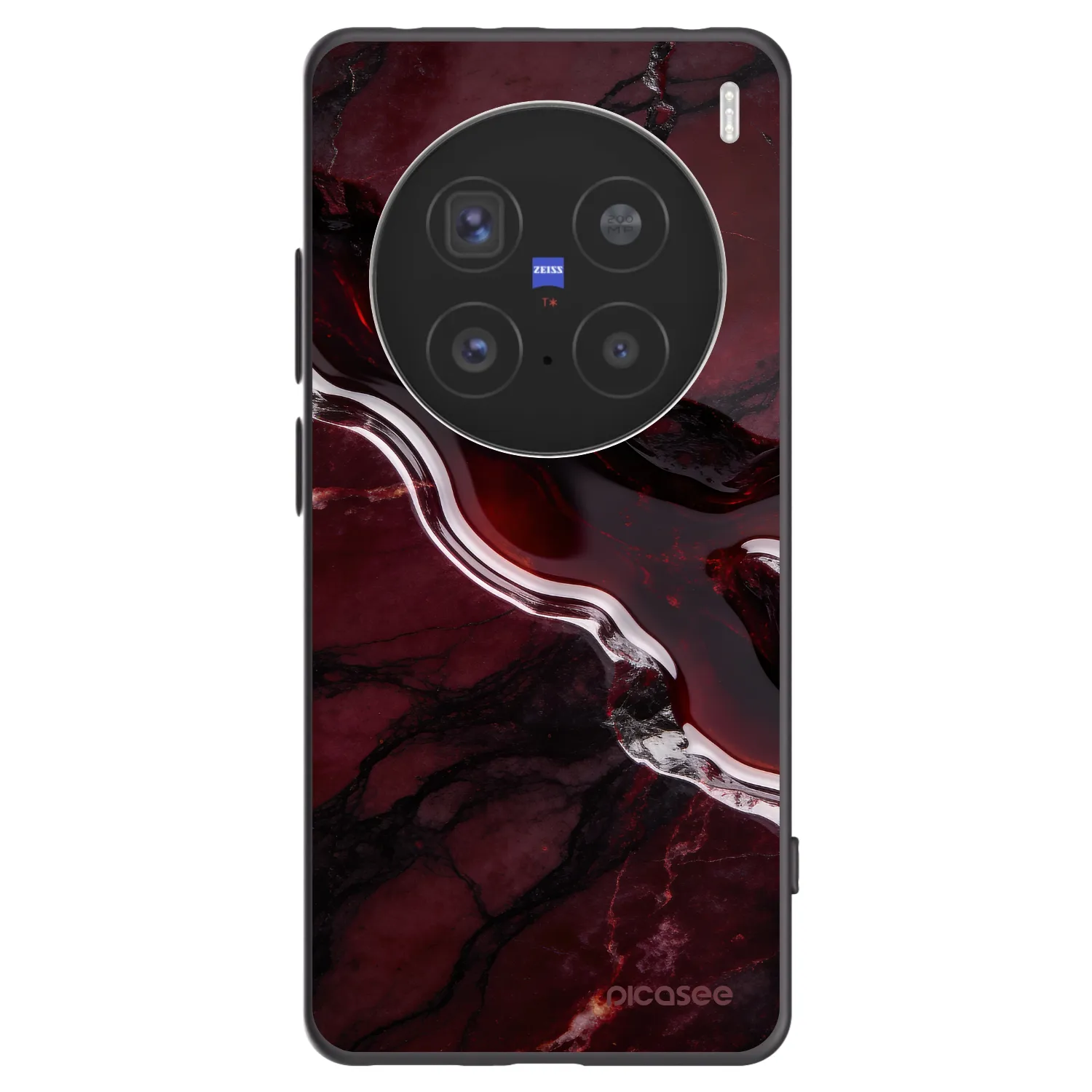 Picasee Μαύρη θήκη σιλικόνης για Vivo X200 Pro - Cherry stone