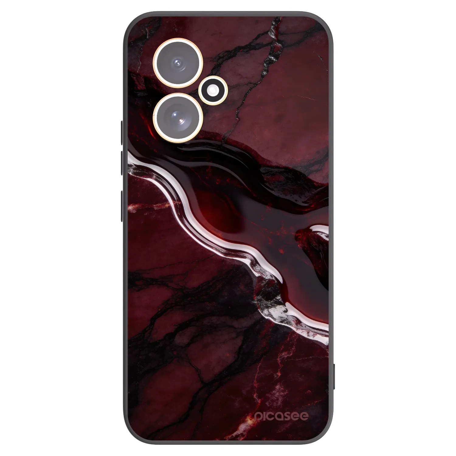 Picasee Μαύρη θήκη σιλικόνης για Honor 400 5G - Cherry stone