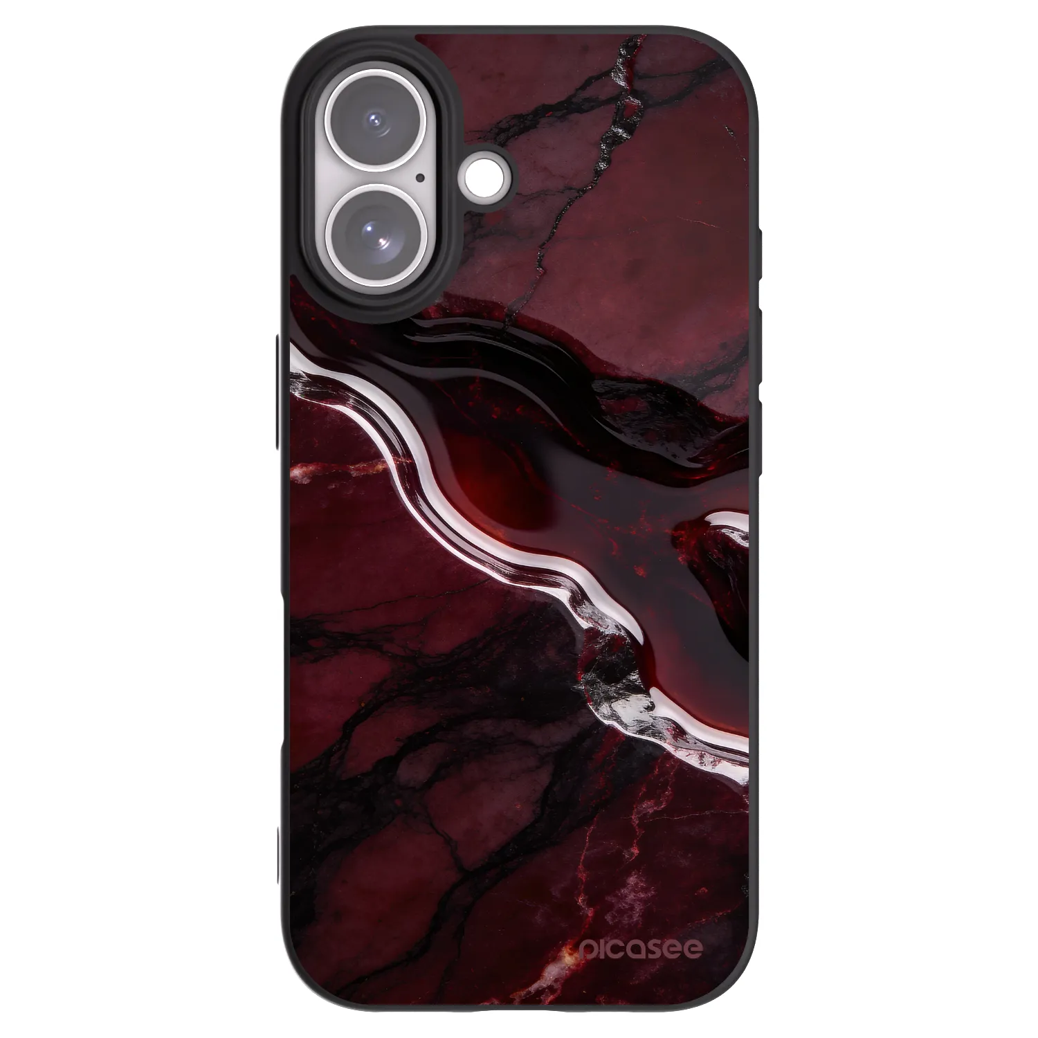 Picasee Μαύρη θήκη σιλικόνης για Apple iPhone 17 - Cherry stone