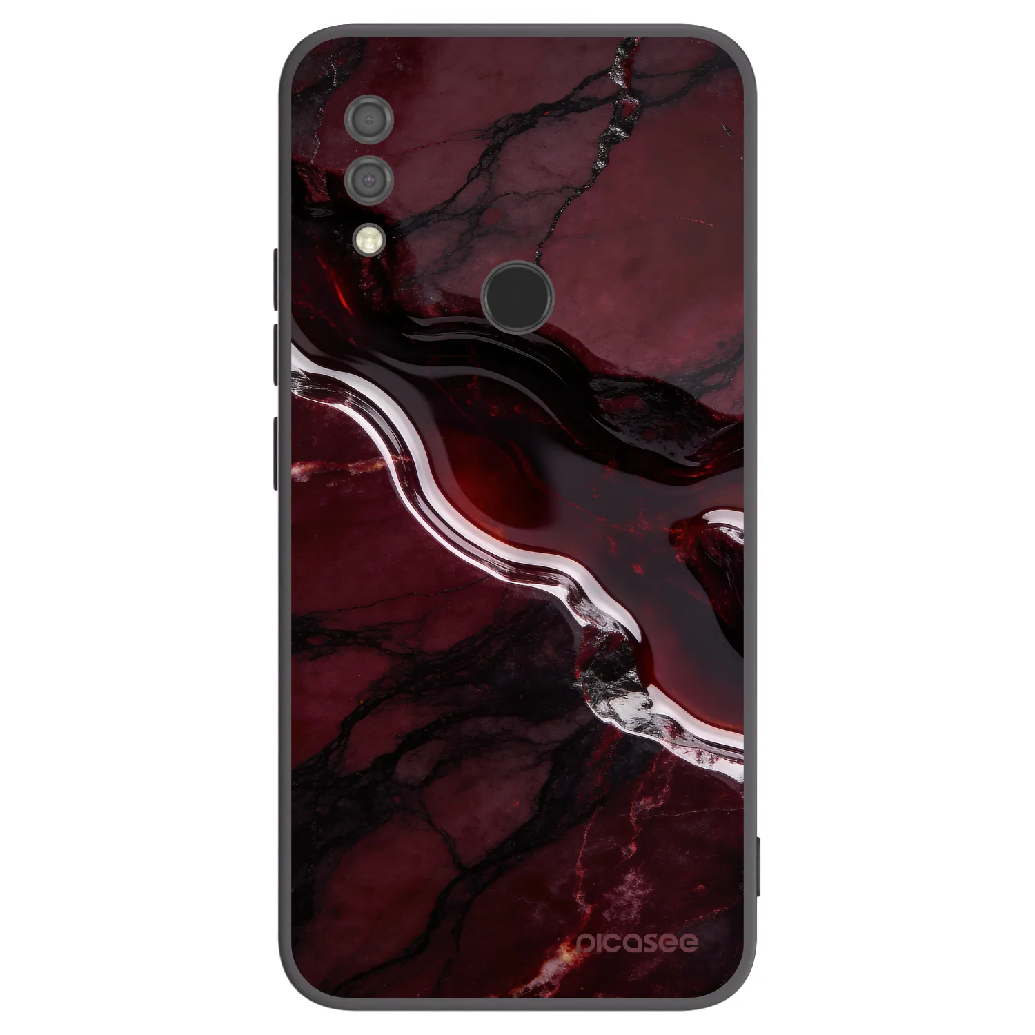Picasee Μαύρη θήκη σιλικόνης για Xiaomi Redmi 7 - Cherry stone
