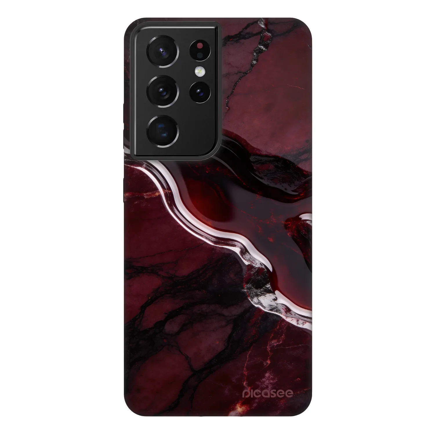 Picasee Fashion Case για Samsung Galaxy S21 Ultra 5G G998B - Cherry stone