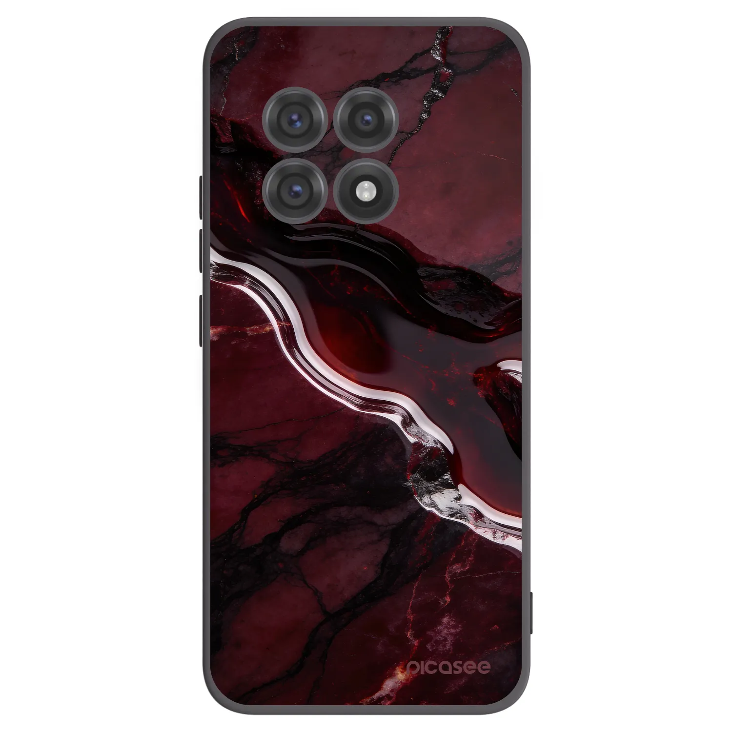 Picasee Μαύρη θήκη σιλικόνης για OnePlus 13R 5G - Cherry stone