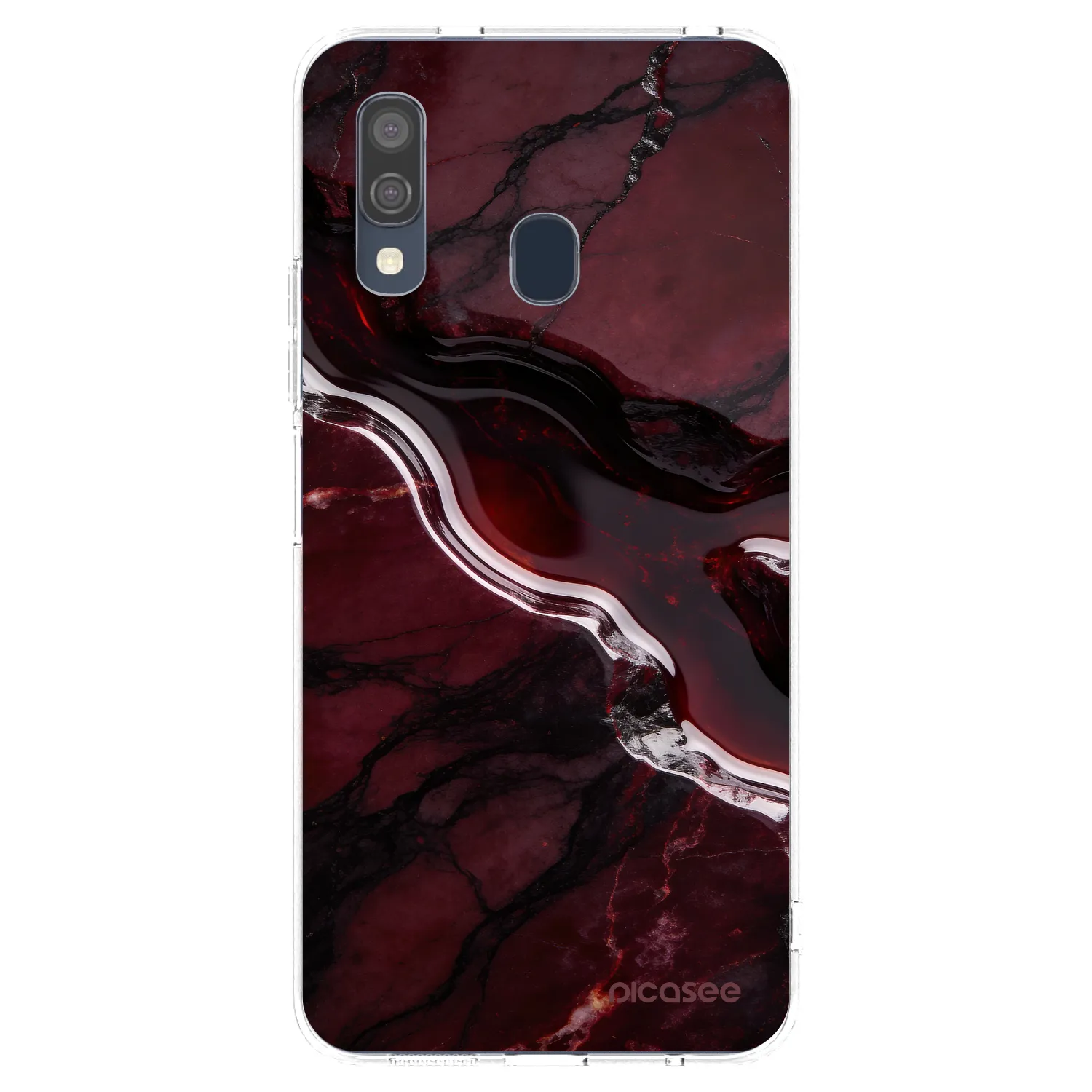 Picasee διαφανής θήκη σιλικόνης Samsung Galaxy A40 A405F - Cherry stone