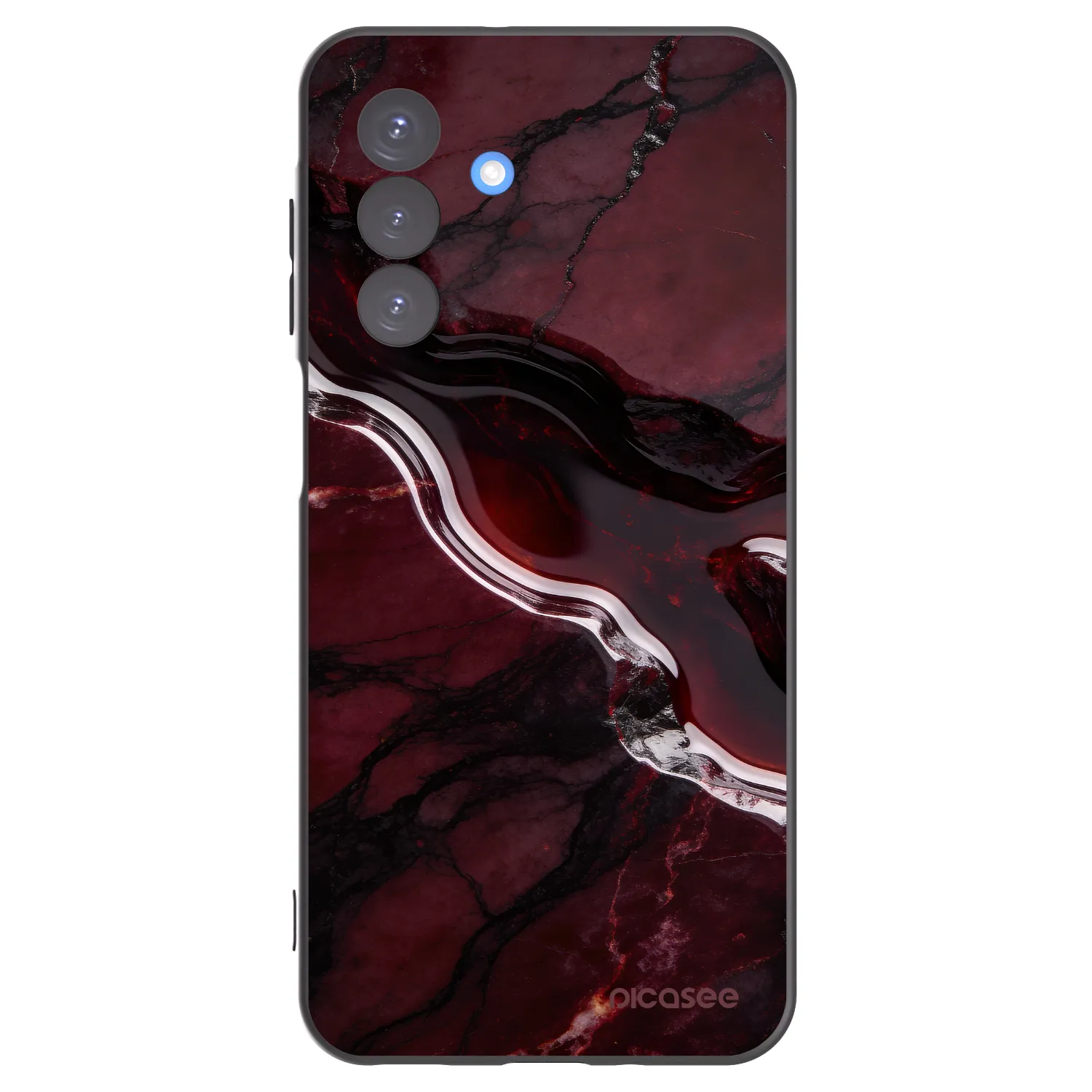 Picasee Μαύρη θήκη σιλικόνης για Samsung Galaxy A17 5G - Cherry stone