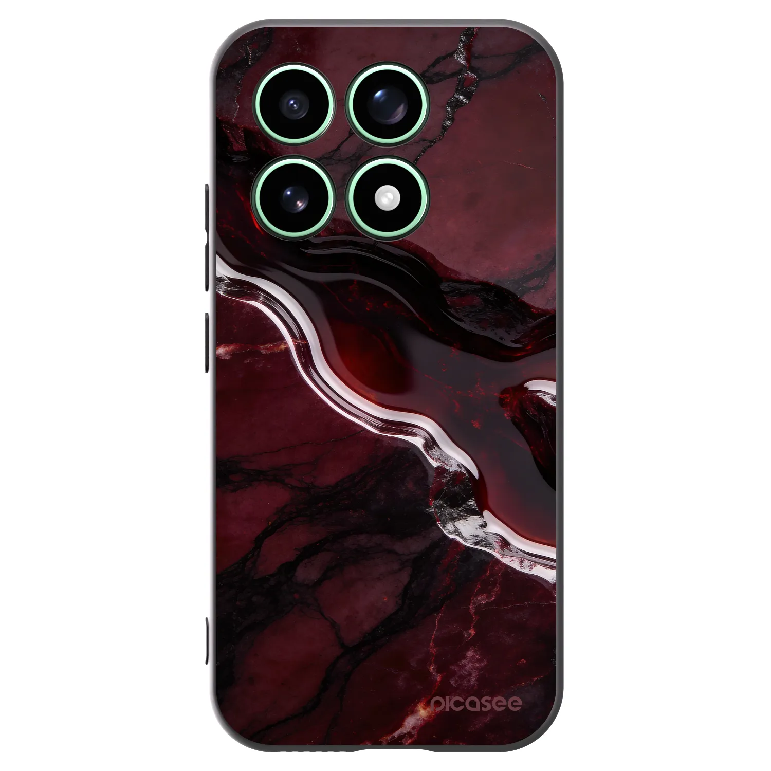 Picasee Μαύρη θήκη σιλικόνης για Xiaomi 17 - Cherry stone