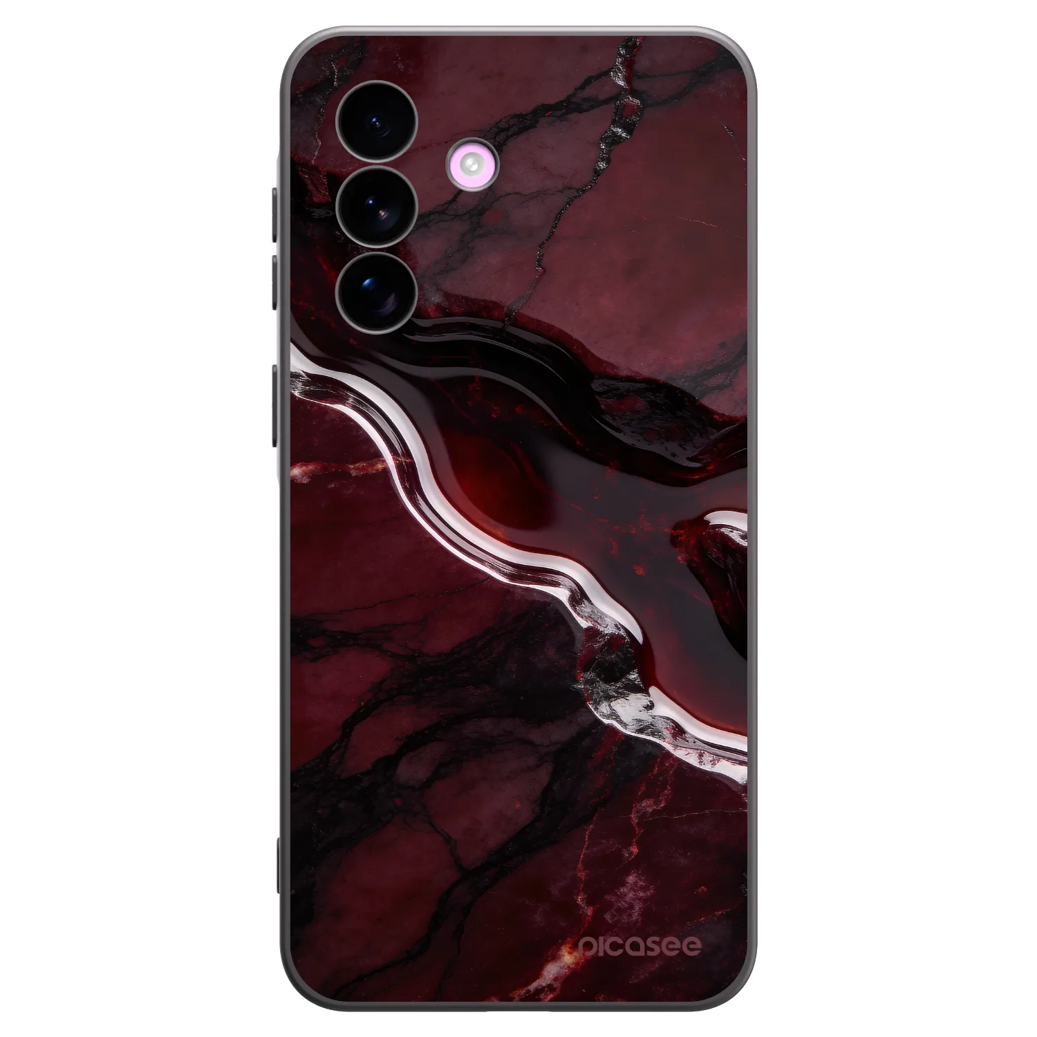 Picasee Μαύρη θήκη σιλικόνης για Samsung Galaxy A57 5G - Cherry stone