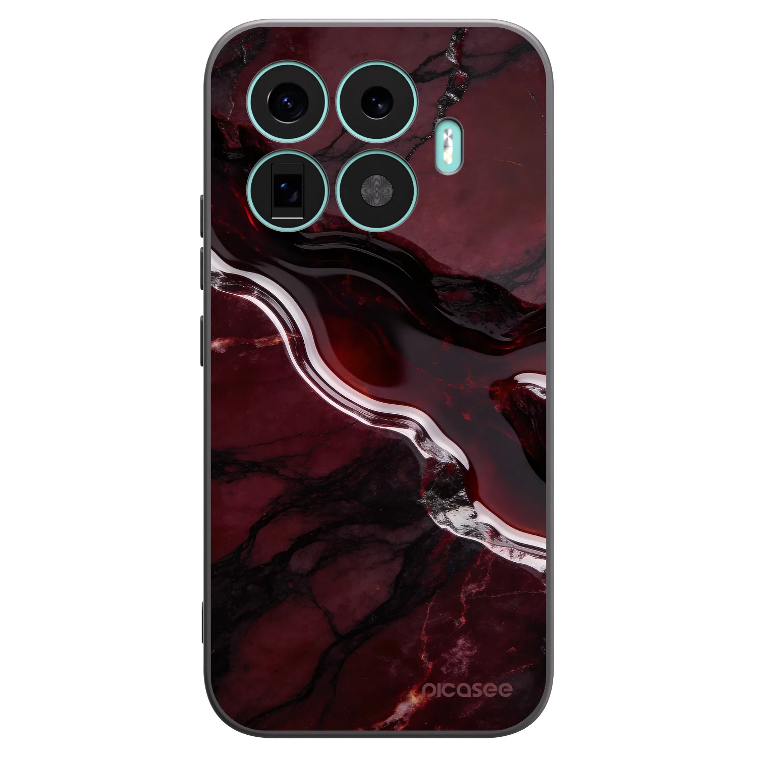 Picasee Μαύρη θήκη σιλικόνης για Xiaomi 17T - Cherry stone