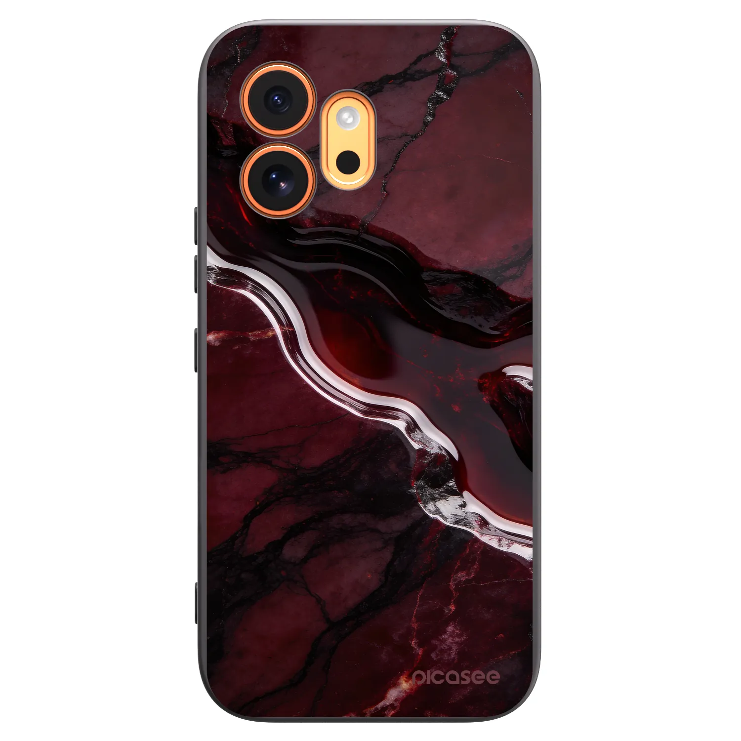 Picasee Μαύρη θήκη σιλικόνης για Honor 600 - Cherry stone