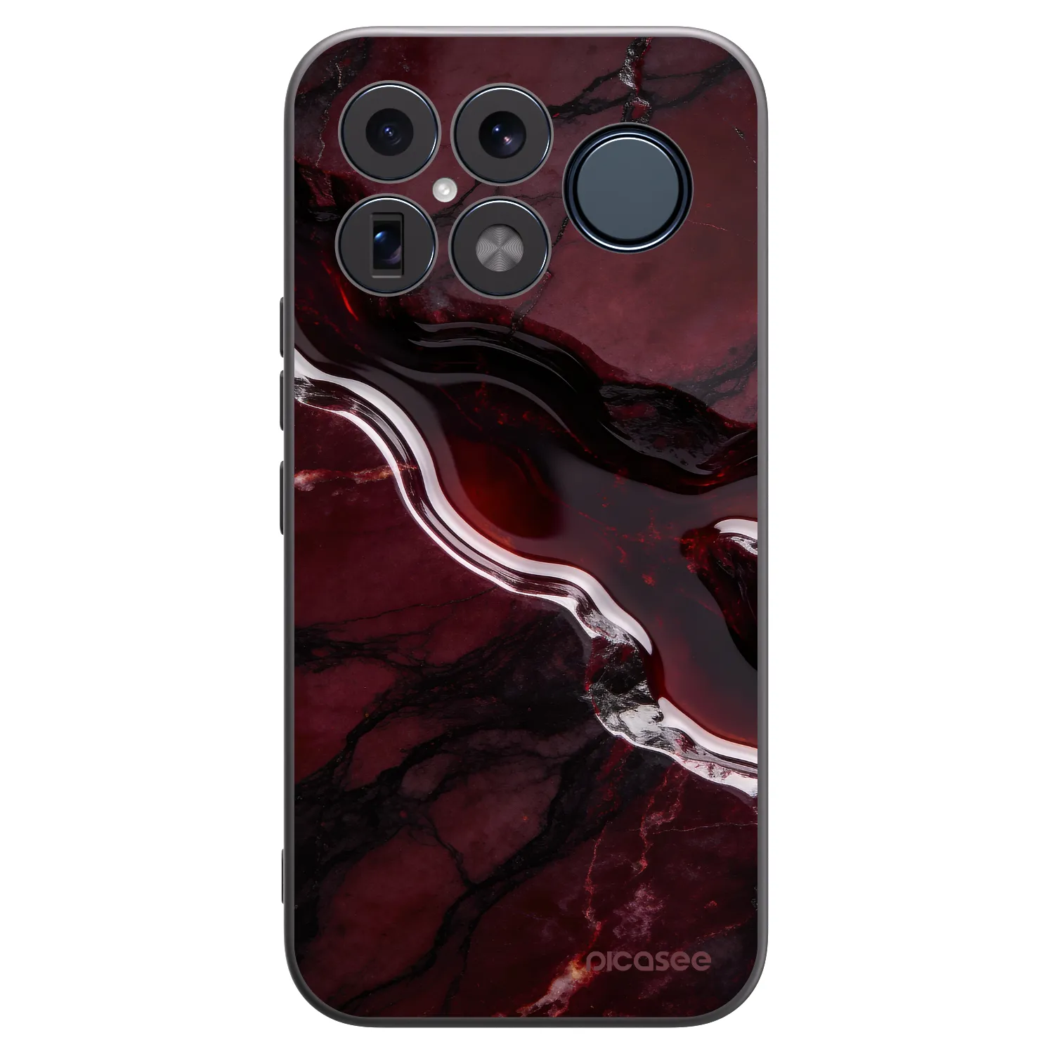 Picasee Μαύρη θήκη σιλικόνης για Xiaomi Poco F8 Ultra - Cherry stone