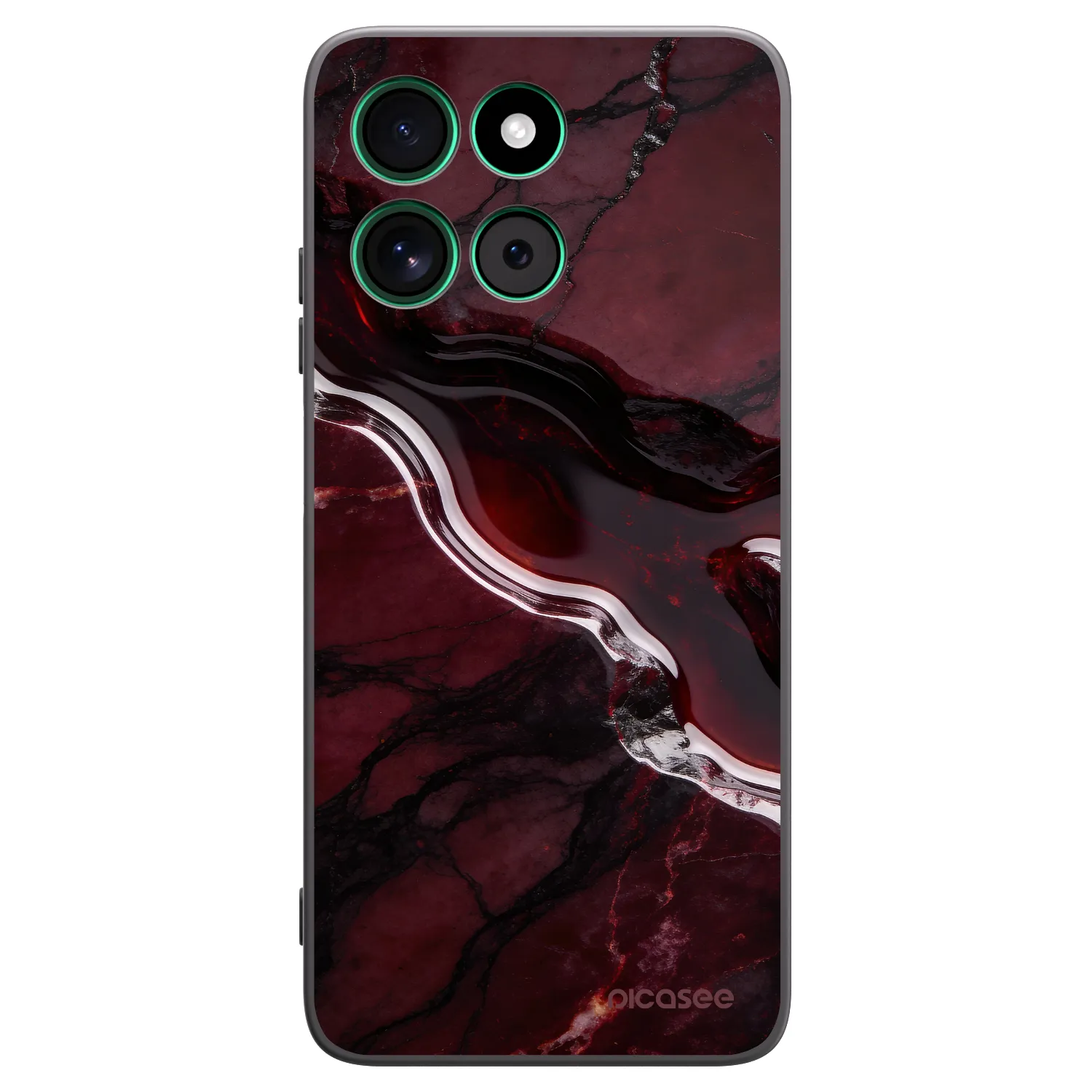 Picasee Μαύρη θήκη σιλικόνης για Motorola Moto G57 Power - Cherry stone