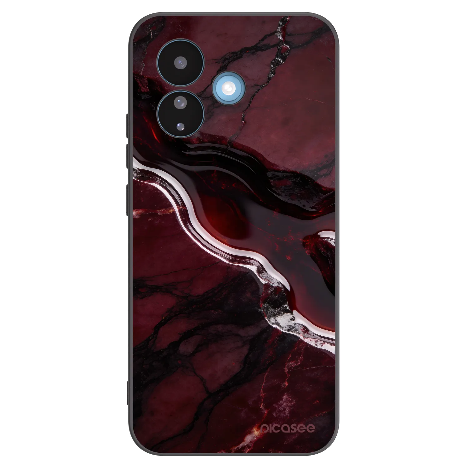 Picasee Μαύρη θήκη σιλικόνης για Xiaomi Redmi Note 17 Pro 5G - Cherry stone
