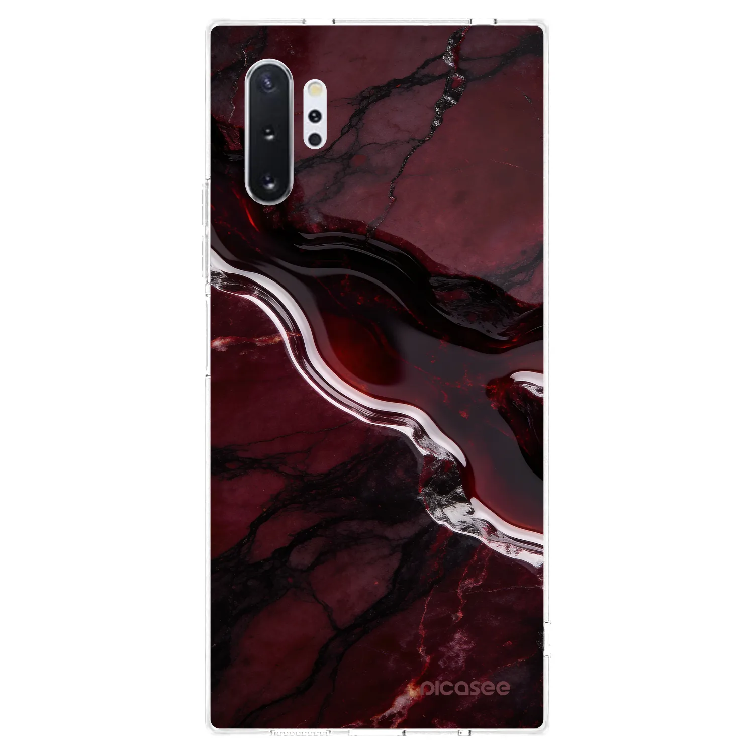 Picasee διαφανής θήκη σιλικόνης Samsung Galaxy Note 10+ N975F - Cherry stone