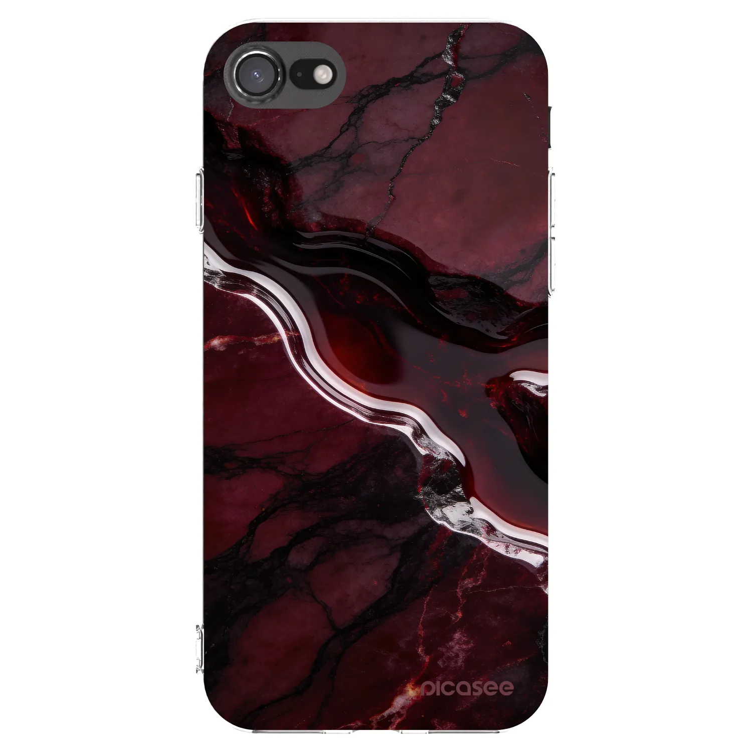 Picasee διαφανής θήκη σιλικόνης Apple iPhone 8 - Cherry stone