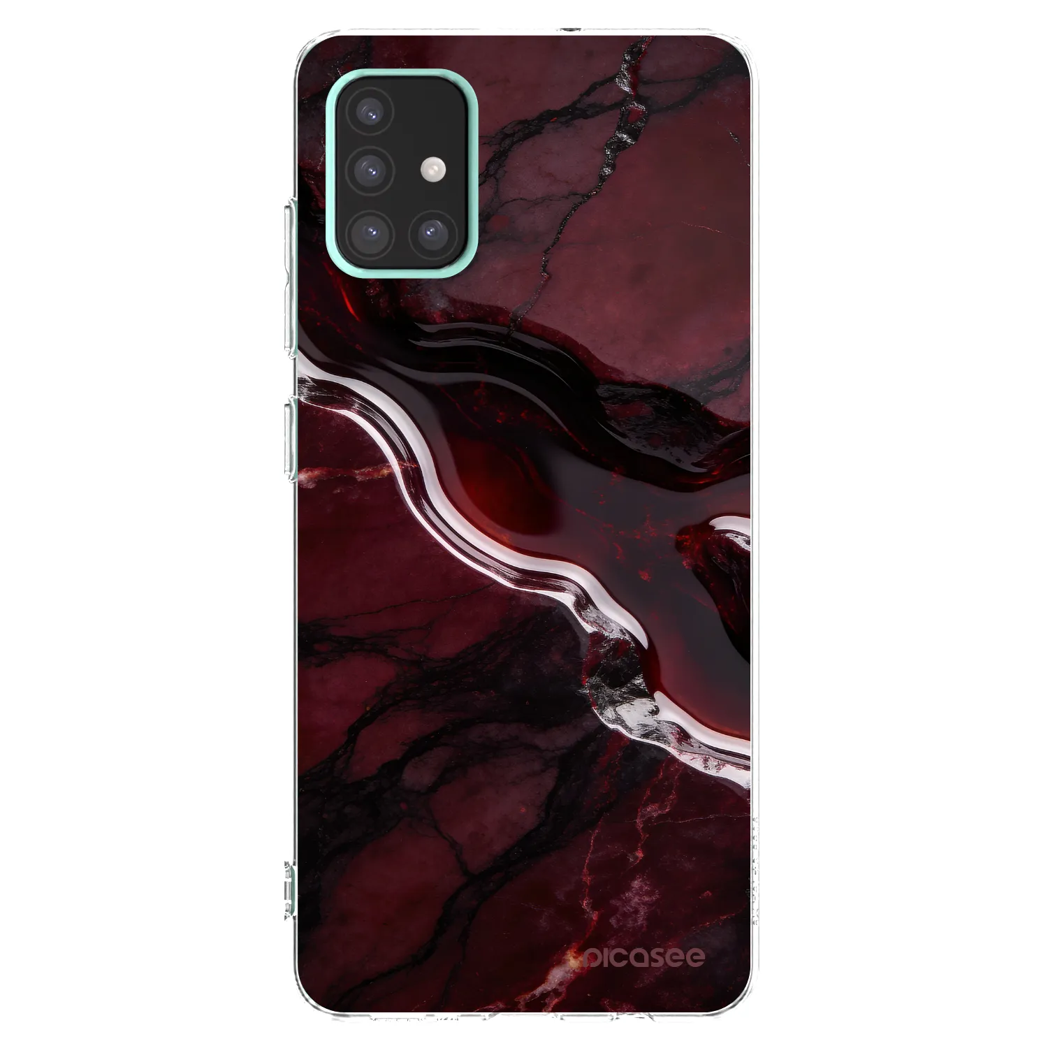 Picasee διαφανής θήκη σιλικόνης Samsung Galaxy A51 A515F - Cherry stone