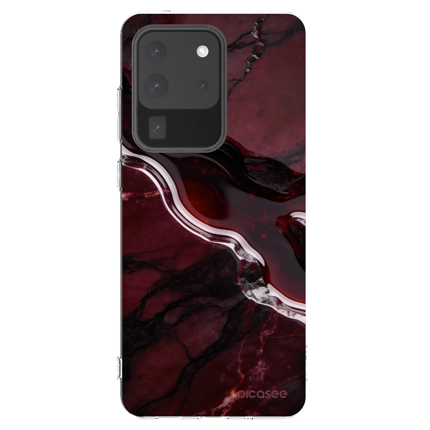 Picasee διαφανής θήκη σιλικόνης Samsung Galaxy S20 Ultra 5G G988F - Cherry stone