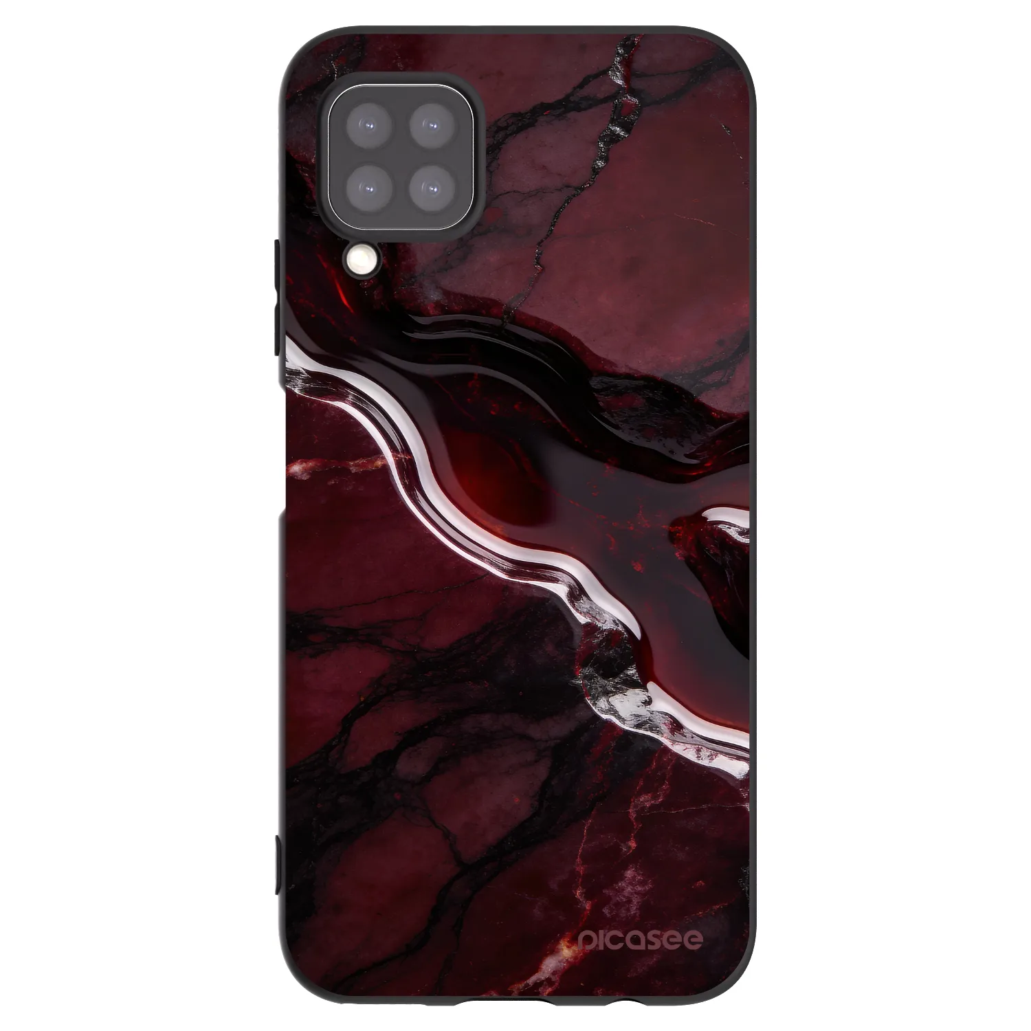 Picasee Μαύρη θήκη σιλικόνης για Huawei P40 Lite - Cherry stone