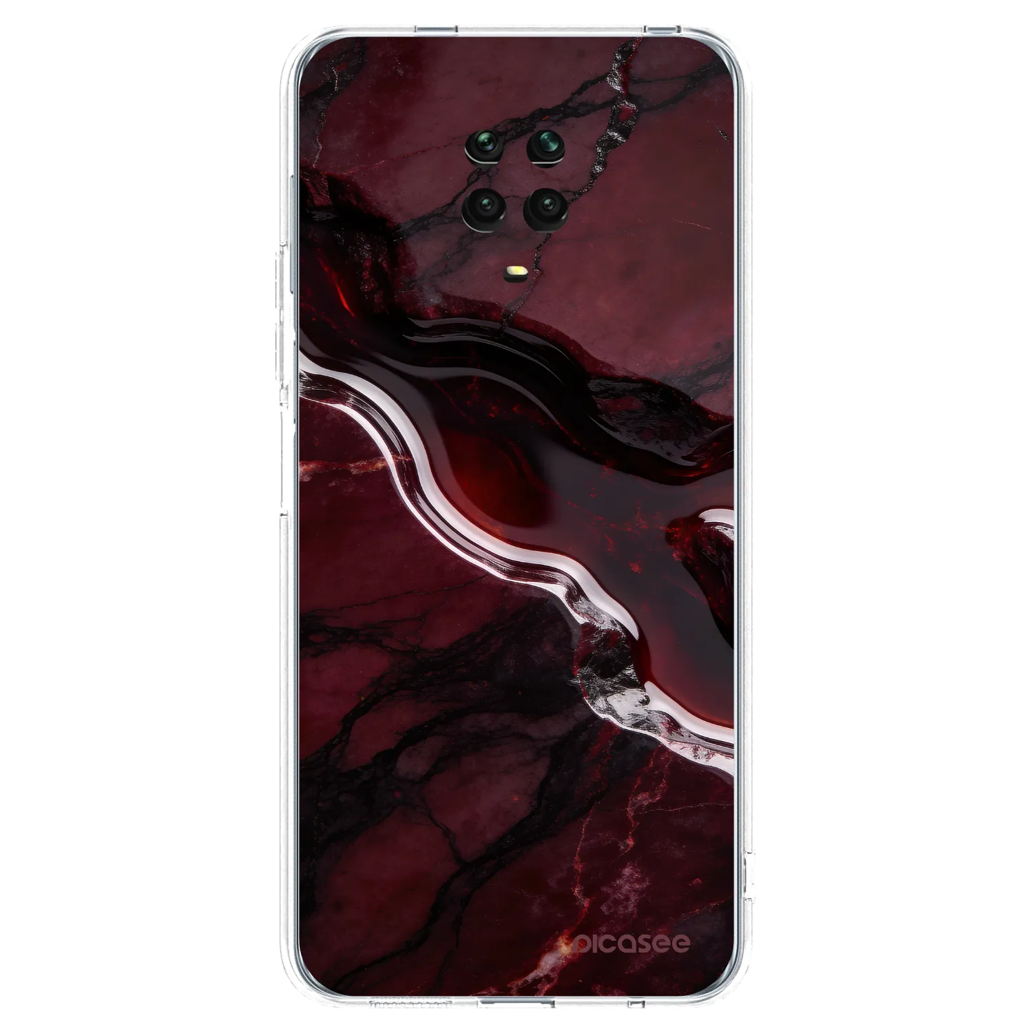 Picasee διαφανής θήκη σιλικόνης Xiaomi Redmi Note 9 Pro - Cherry stone