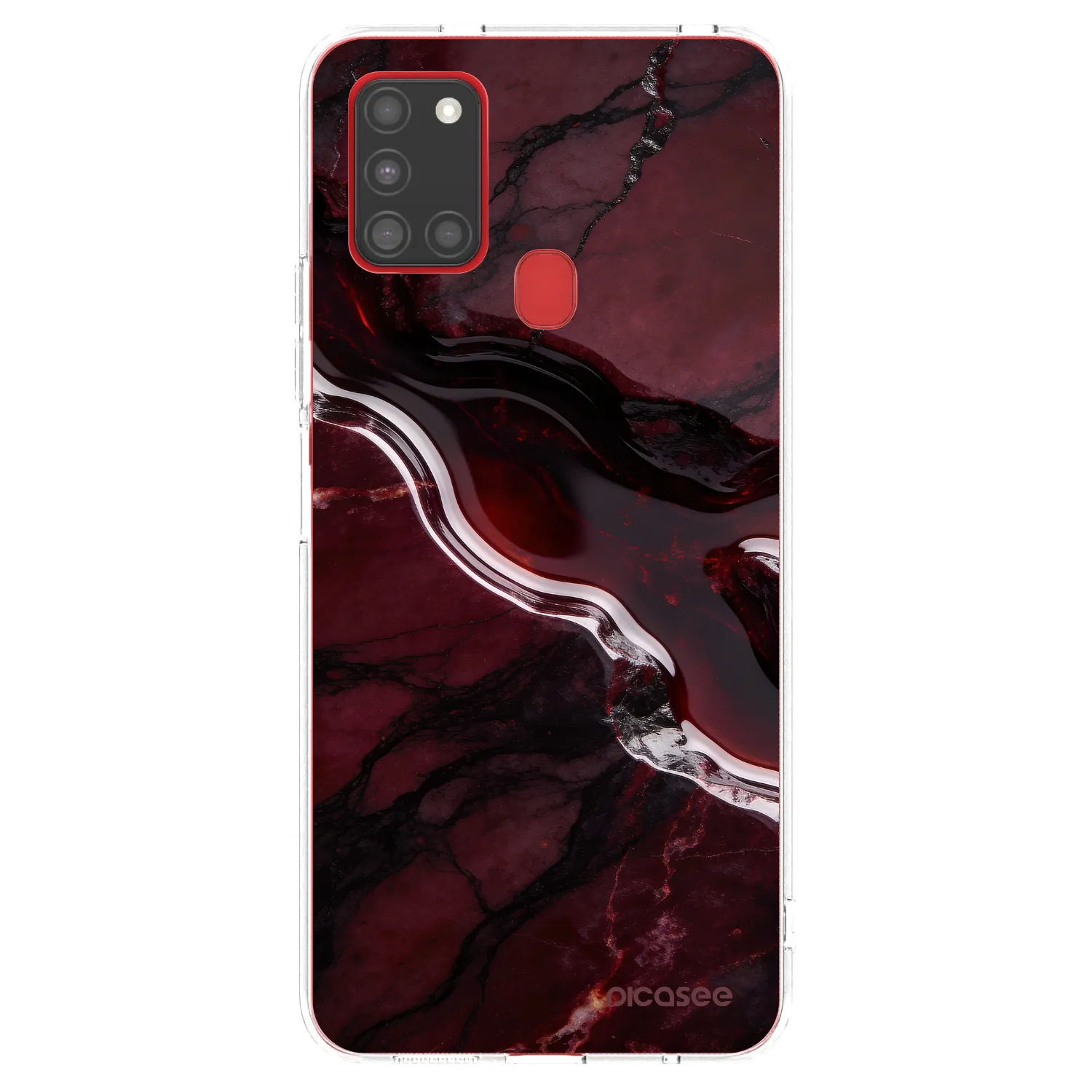 Picasee διαφανής θήκη σιλικόνης Samsung Galaxy A21s - Cherry stone