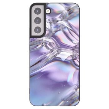Picasee Μαύρη θήκη σιλικόνης για Samsung Galaxy S22+ 5G - Iridescent bubbles