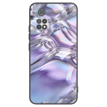 Picasee Μαύρη θήκη σιλικόνης για Xiaomi Poco M4 Pro - Iridescent bubbles
