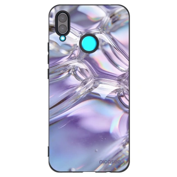 Picasee Μαύρη θήκη σιλικόνης για Huawei Nova 3 - Iridescent bubbles