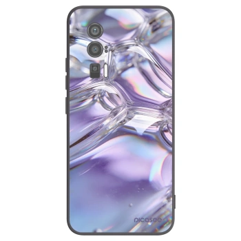 Picasee Μαύρη θήκη σιλικόνης για Xiaomi Poco F5 Pro 5G - Iridescent bubbles