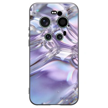 Picasee Μαύρη θήκη σιλικόνης για Xiaomi 17 Ultra - Iridescent bubbles