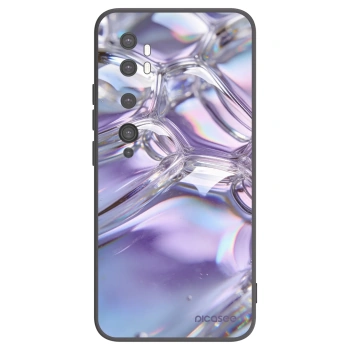 Picasee Μαύρη θήκη σιλικόνης για Xiaomi Mi Note 10 (Pro) - Iridescent bubbles