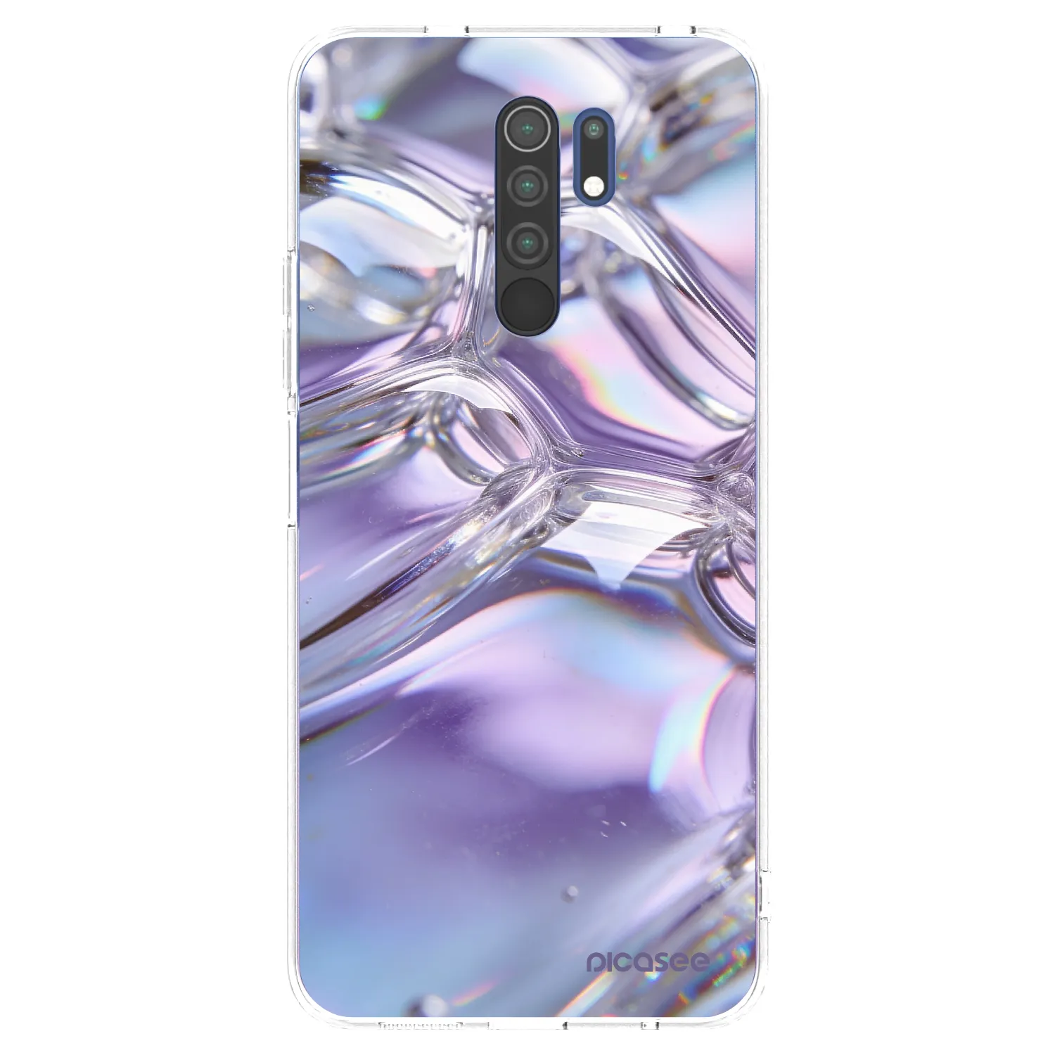 Picasee διαφανής θήκη σιλικόνης Xiaomi Redmi 9 - Iridescent bubbles