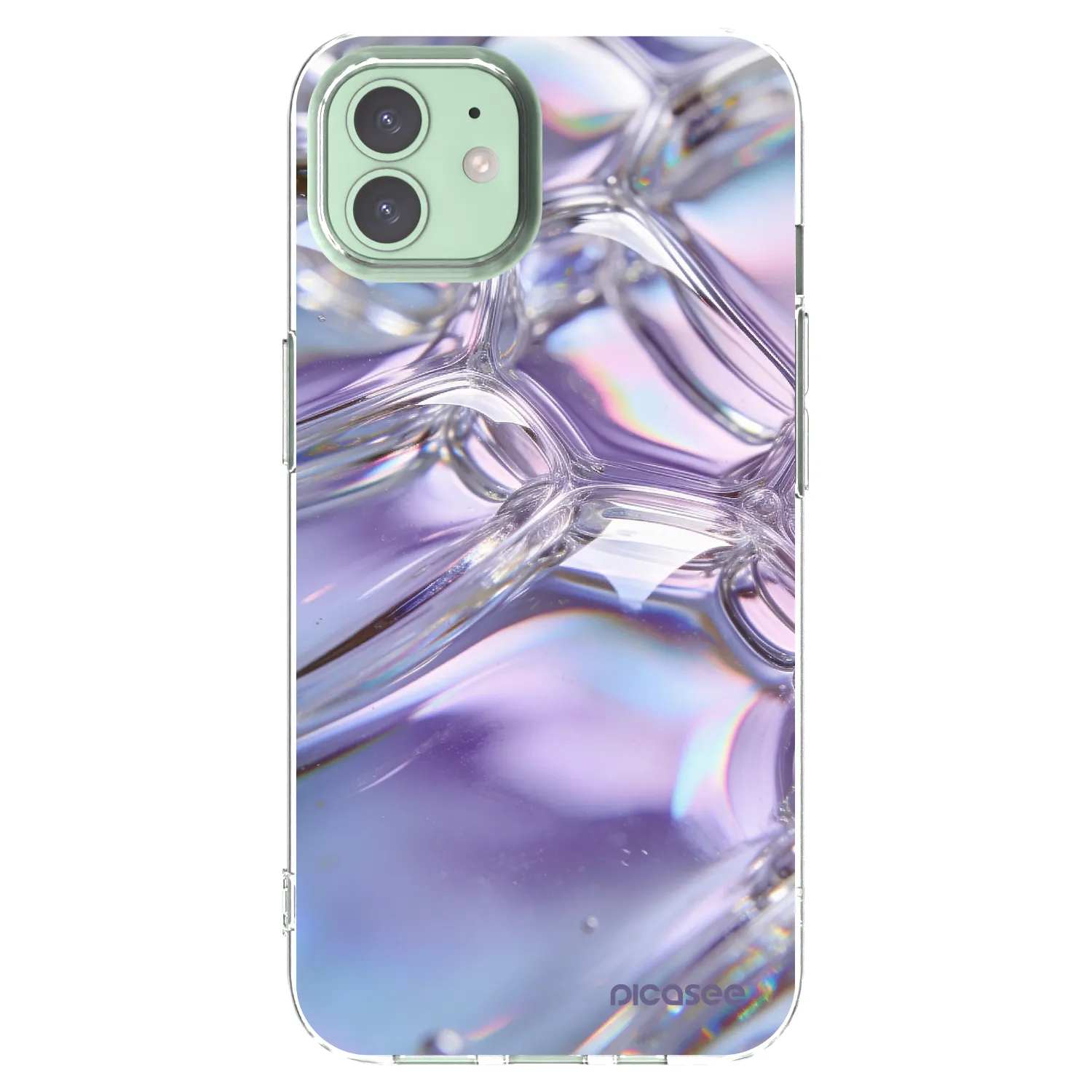 Picasee διαφανής θήκη σιλικόνης Apple iPhone 12 Pro - Iridescent bubbles