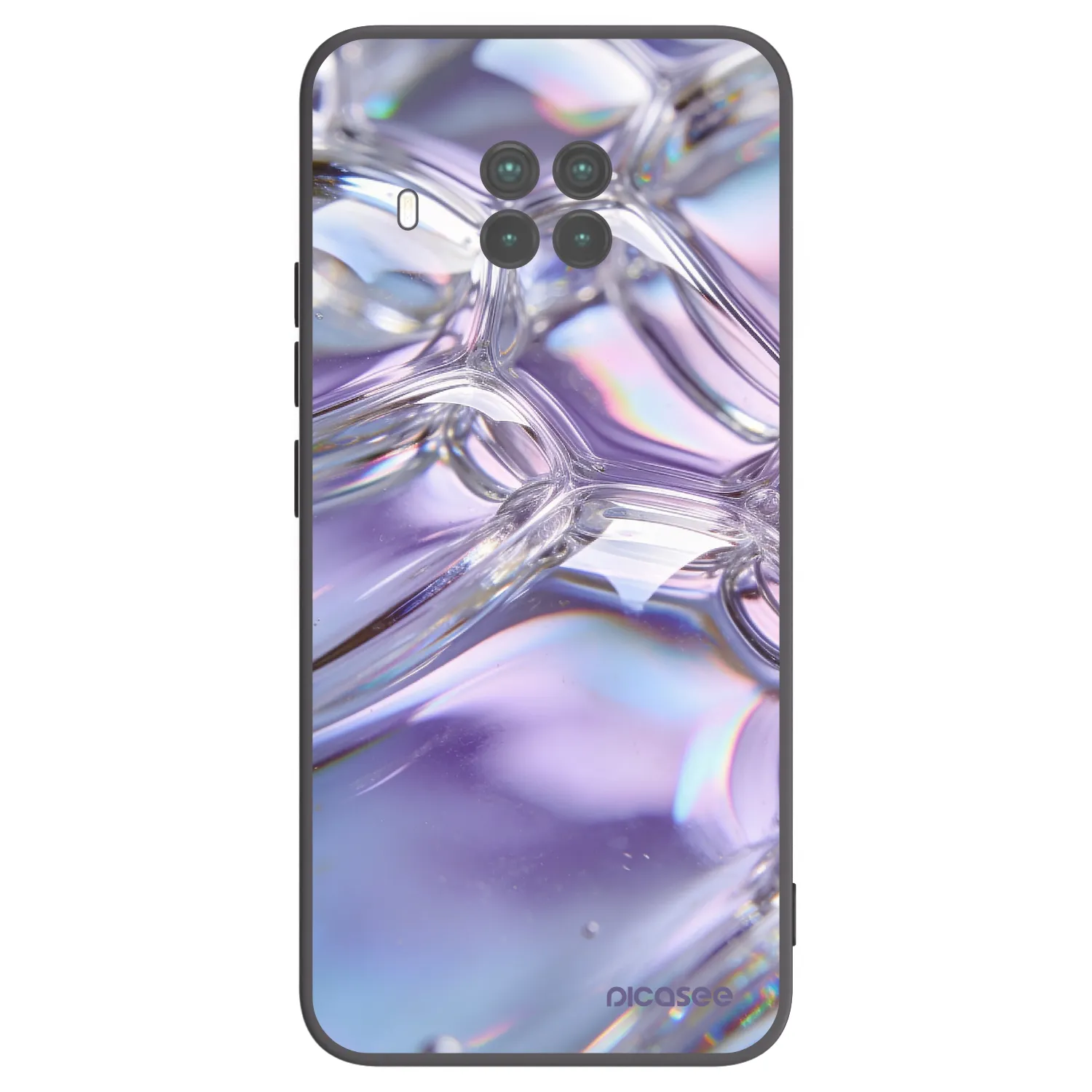Picasee Μαύρη θήκη σιλικόνης για Xiaomi Mi 10T Lite - Iridescent bubbles