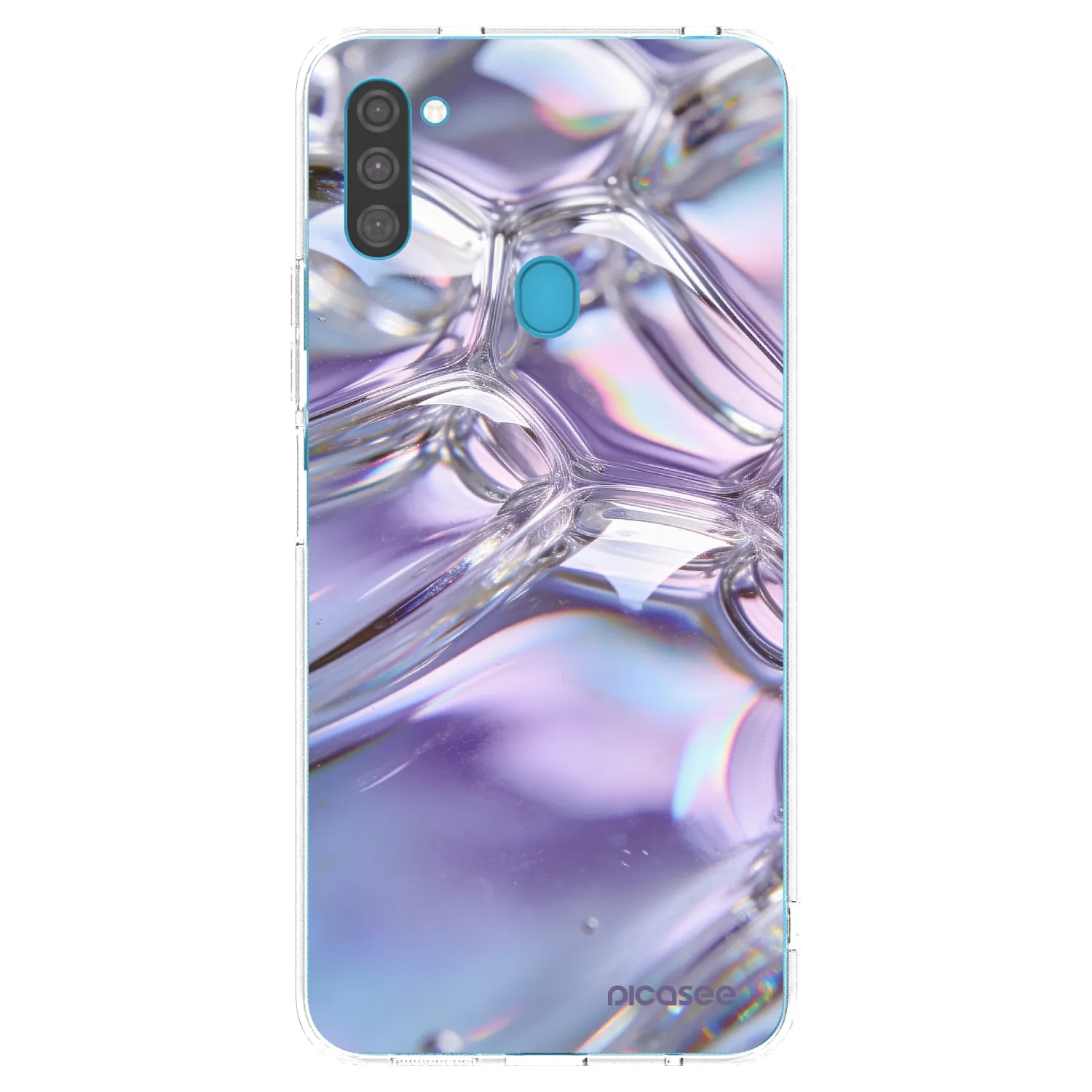 Picasee διαφανής θήκη σιλικόνης Samsung Galaxy M11 - Iridescent bubbles