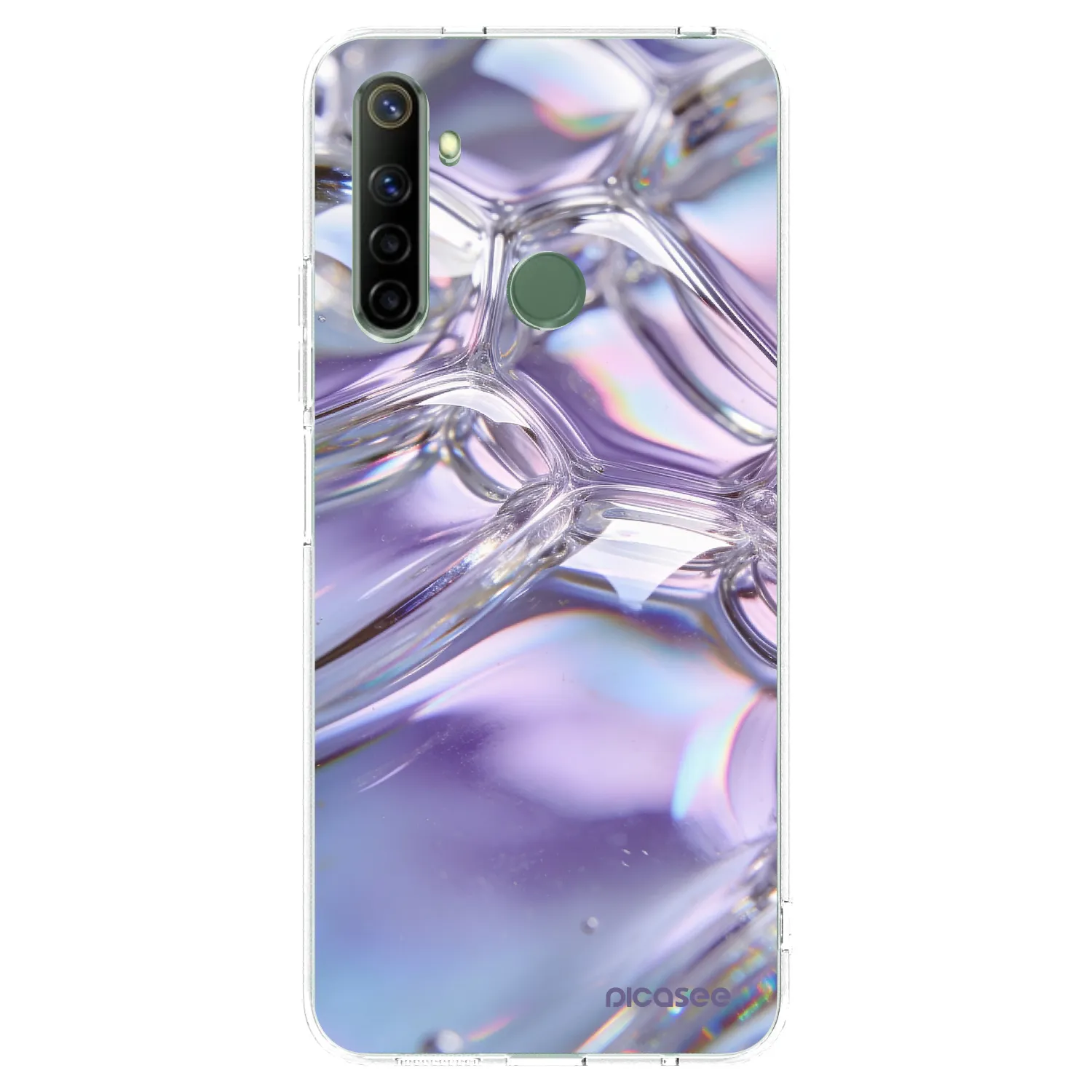 Picasee διαφανής θήκη σιλικόνης Realme 6i - Iridescent bubbles