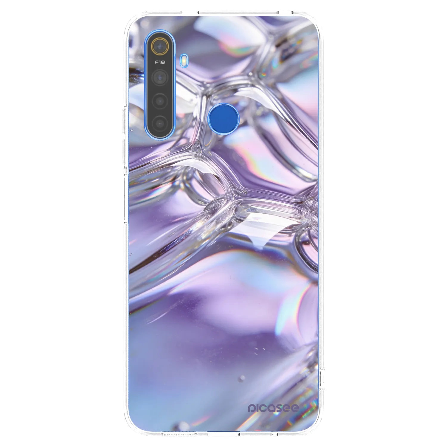 Picasee διαφανής θήκη σιλικόνης Realme 5 - Iridescent bubbles