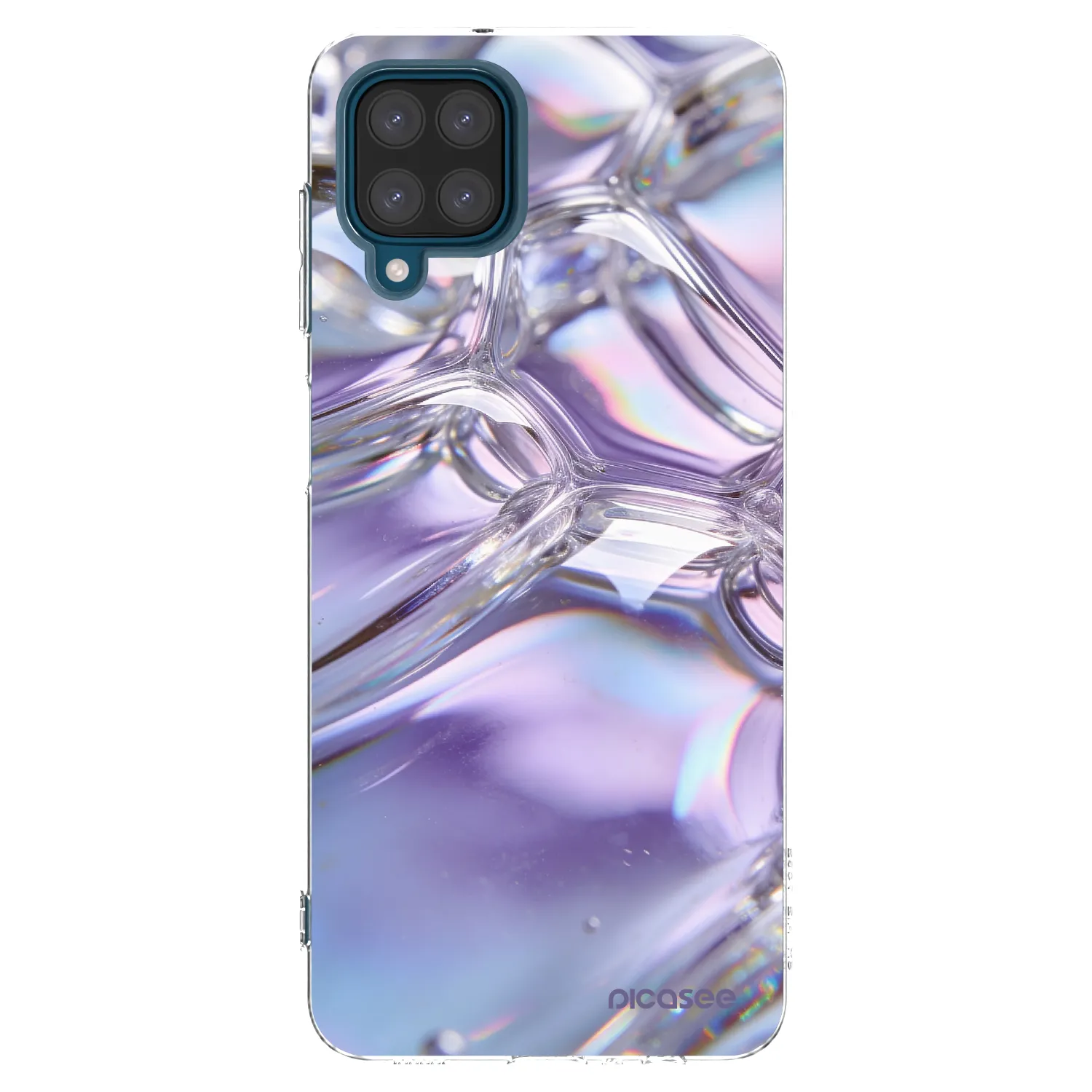 Picasee διαφανής θήκη σιλικόνης Samsung Galaxy A12 A125F - Iridescent bubbles