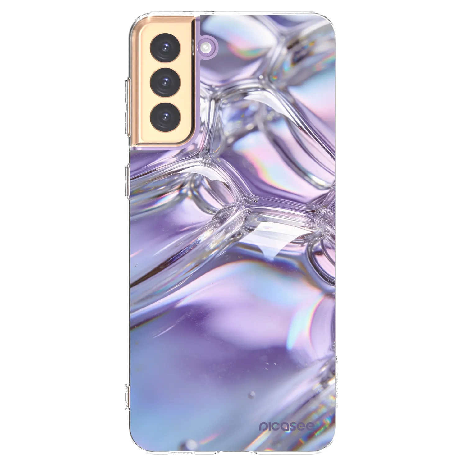 Picasee διαφανής θήκη σιλικόνης Samsung Galaxy S21+ 5G G996F - Iridescent bubbles