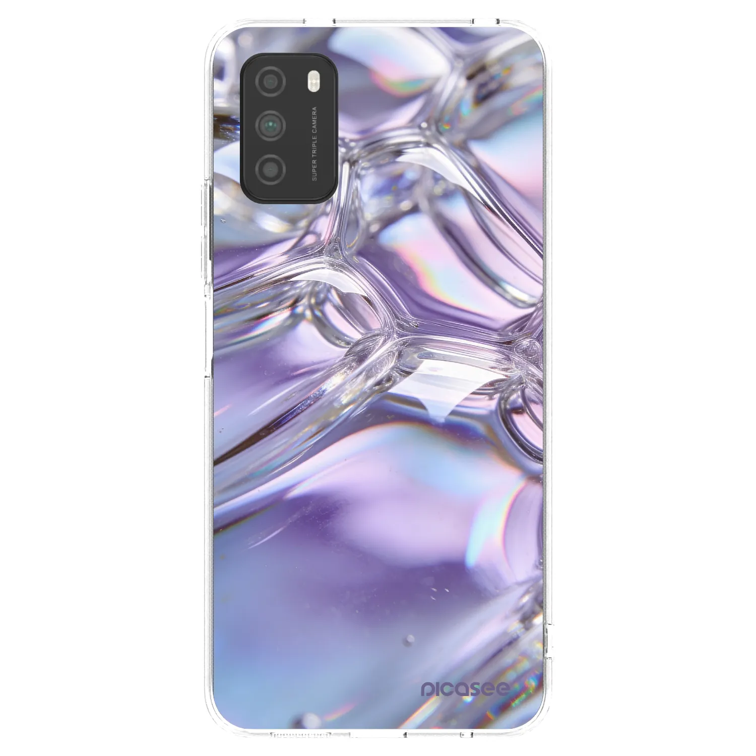 Picasee διαφανής θήκη σιλικόνης Xiaomi Poco M3 - Iridescent bubbles
