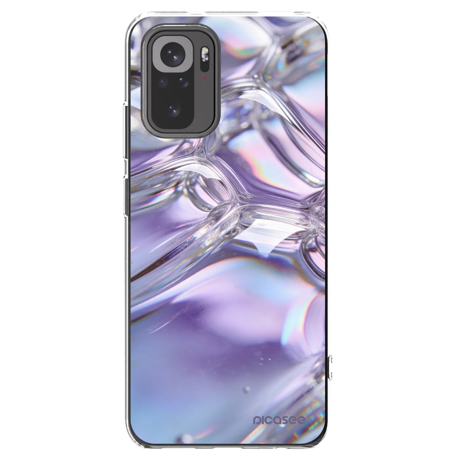 Picasee διαφανής θήκη σιλικόνης Xiaomi Redmi Note 10 - Iridescent bubbles