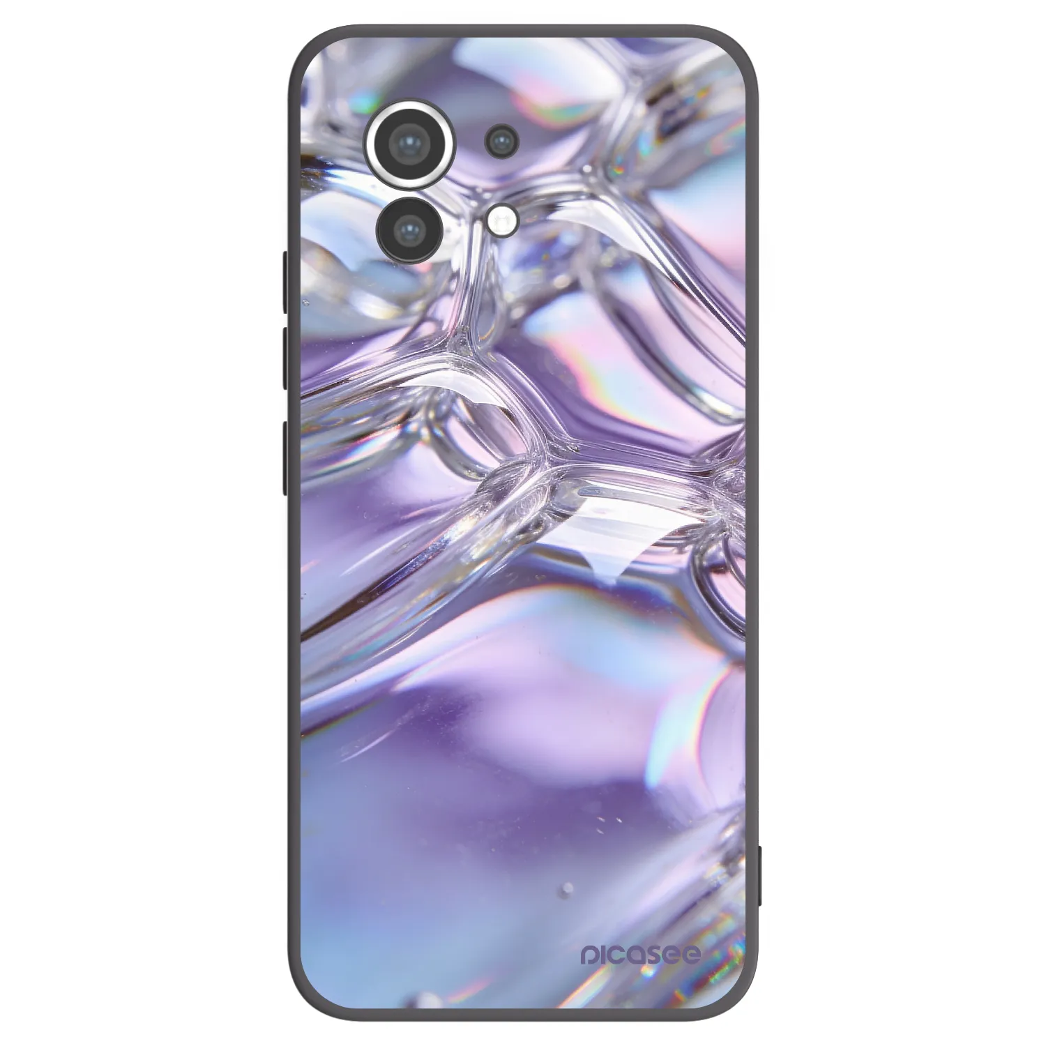Picasee Μαύρη θήκη σιλικόνης για Xiaomi Mi 11 - Iridescent bubbles